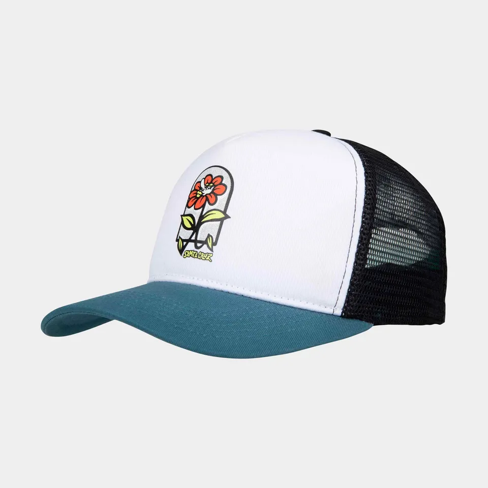 santa-cruz-skateboards-flower-guy-meshback-cappellino-trucker-snapback image 1