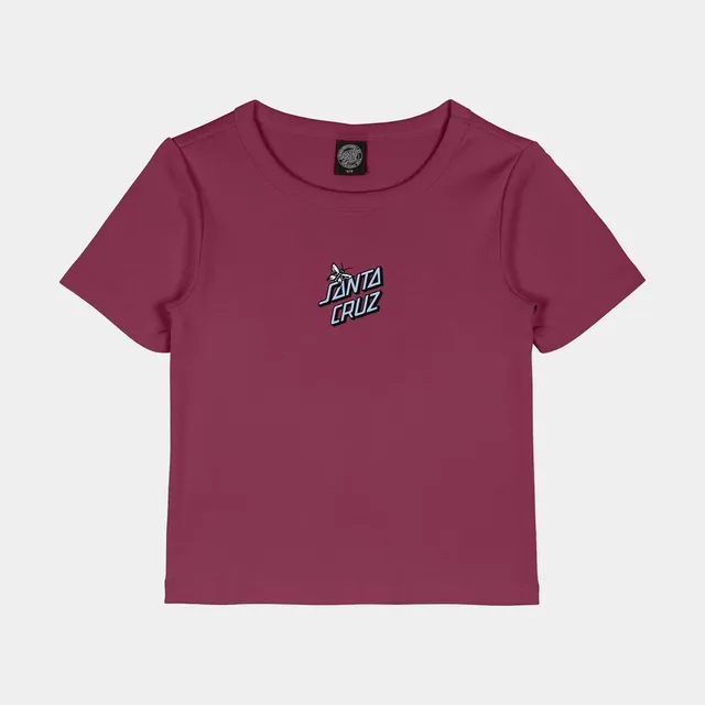 santa-cruz-skateboards-flutter-flash-t-shirt-donna-fit-anni-90 image 1