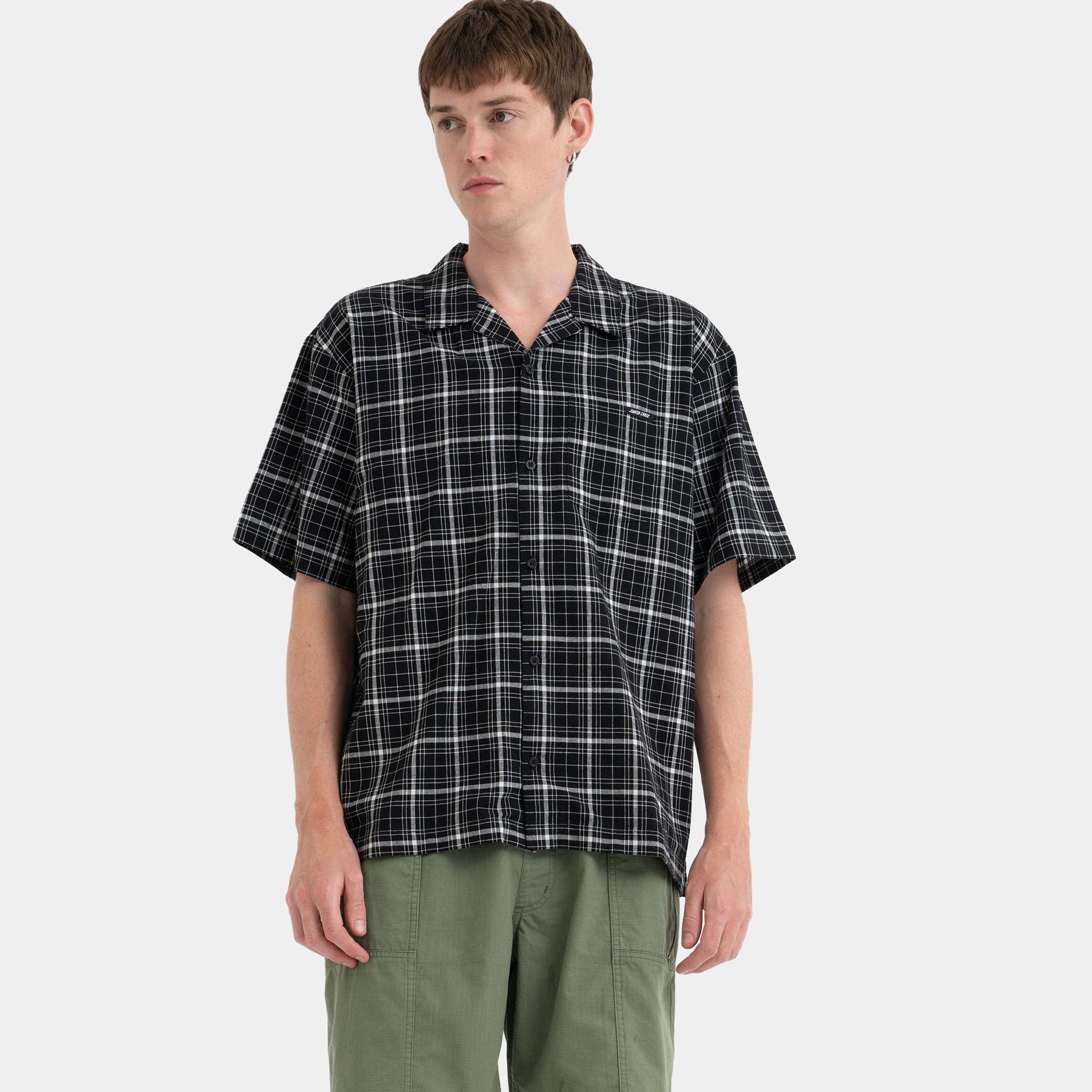 santa-cruz-skateboards-flint-camicia-manica-corta-uomo image 3