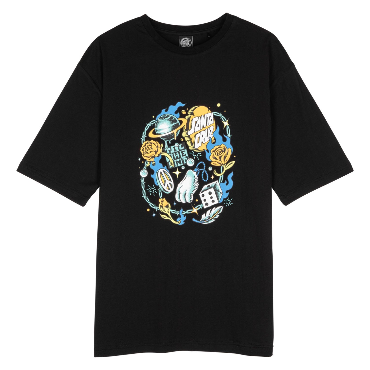 santa-cruz-skateboards-lucky-day-front-oversized-t-shirt-donna image 1