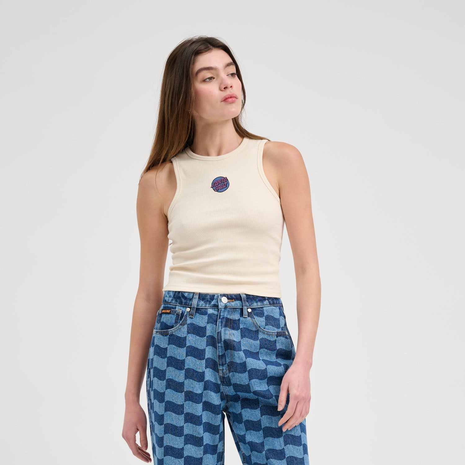 santa-cruz-skateboards-other-dot-emb-canotta-donna-regular-fit image 3