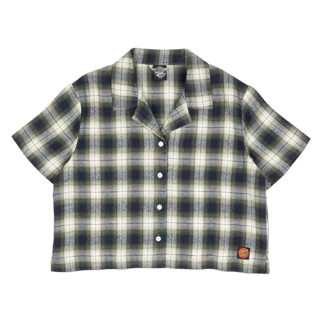 santa-cruz-skateboards-classic-check-crop-shirt-maglia-corta-donna image 1
