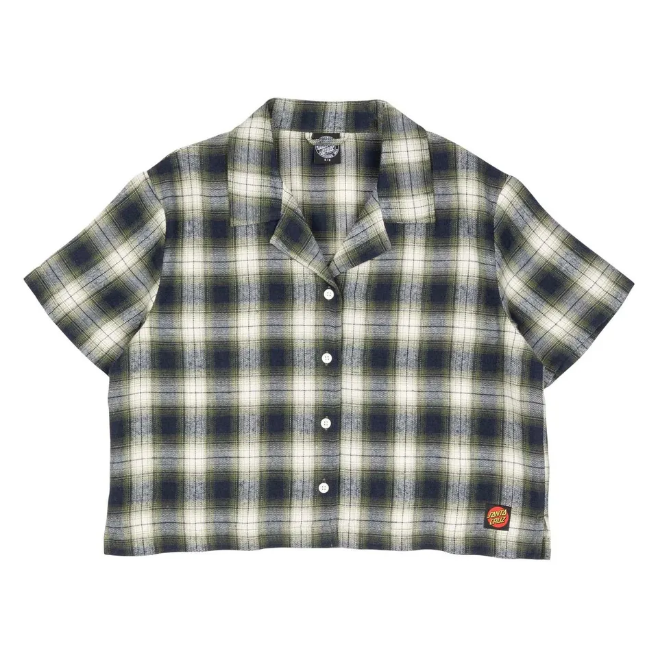 santa-cruz-skateboards-classic-check-crop-shirt-maglia-corta-donna image 1