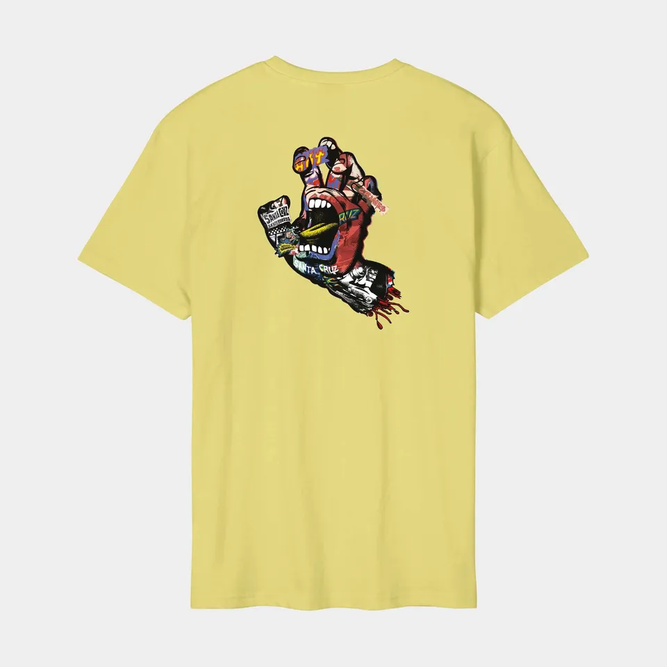 santa-cruz-skateboards-collage-hand-t-shirt-uomo-cotone-organico image 1