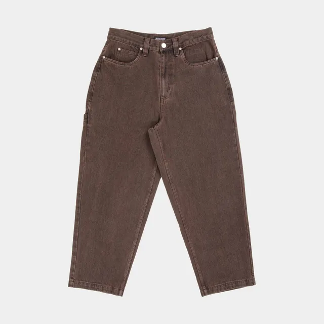 santa-cruz-skateboards-railroad-pants-baggy-coffee-twill-black-denim image 1
