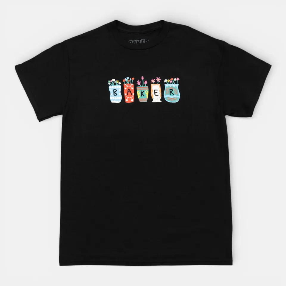 baker-skateboards-pots-flowers-tee-t-shirt-in-cotone image 1