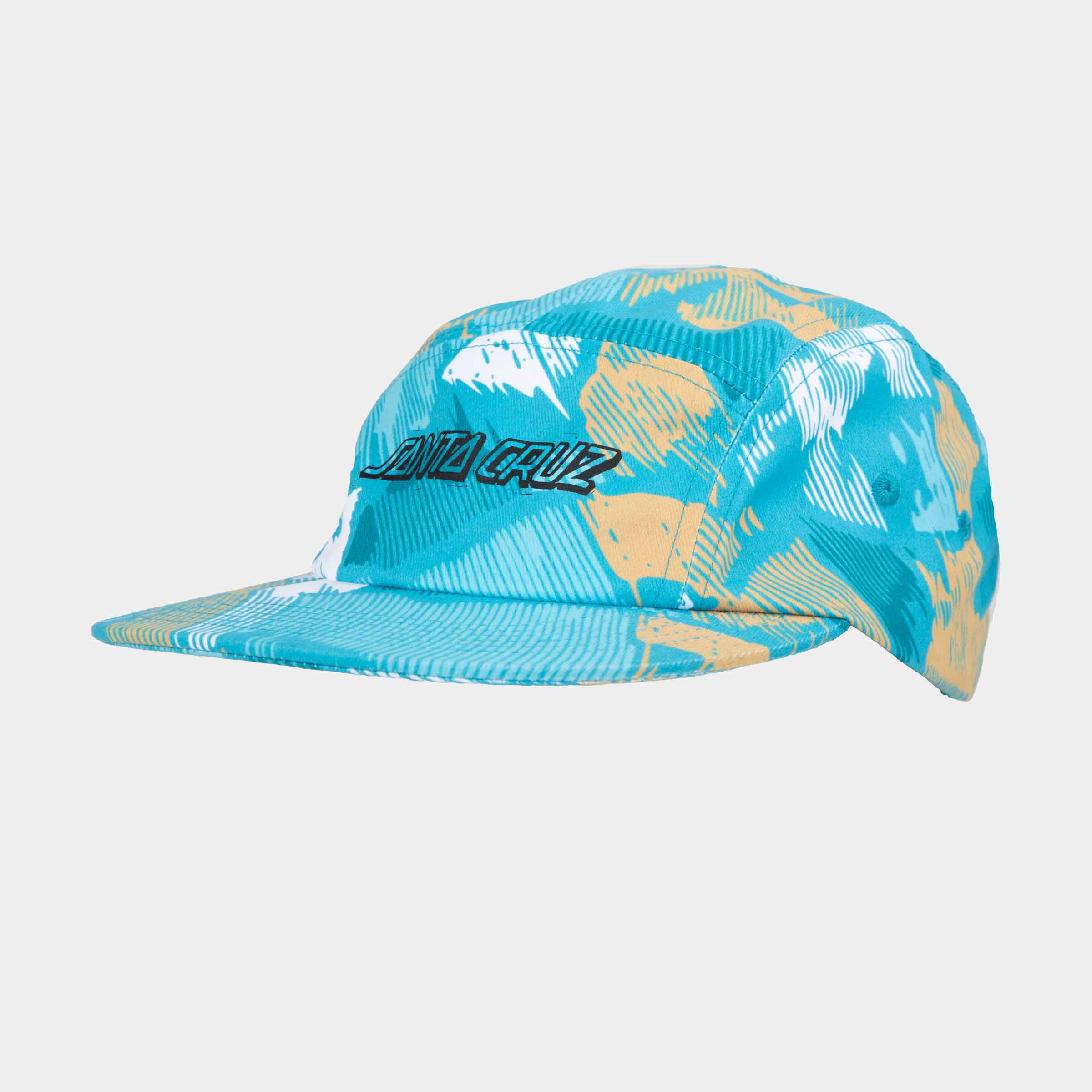 santa-cruz-skateboards-youth-stamped-strip-camper-cap-cappello-5-pannelli-ragazz image 1