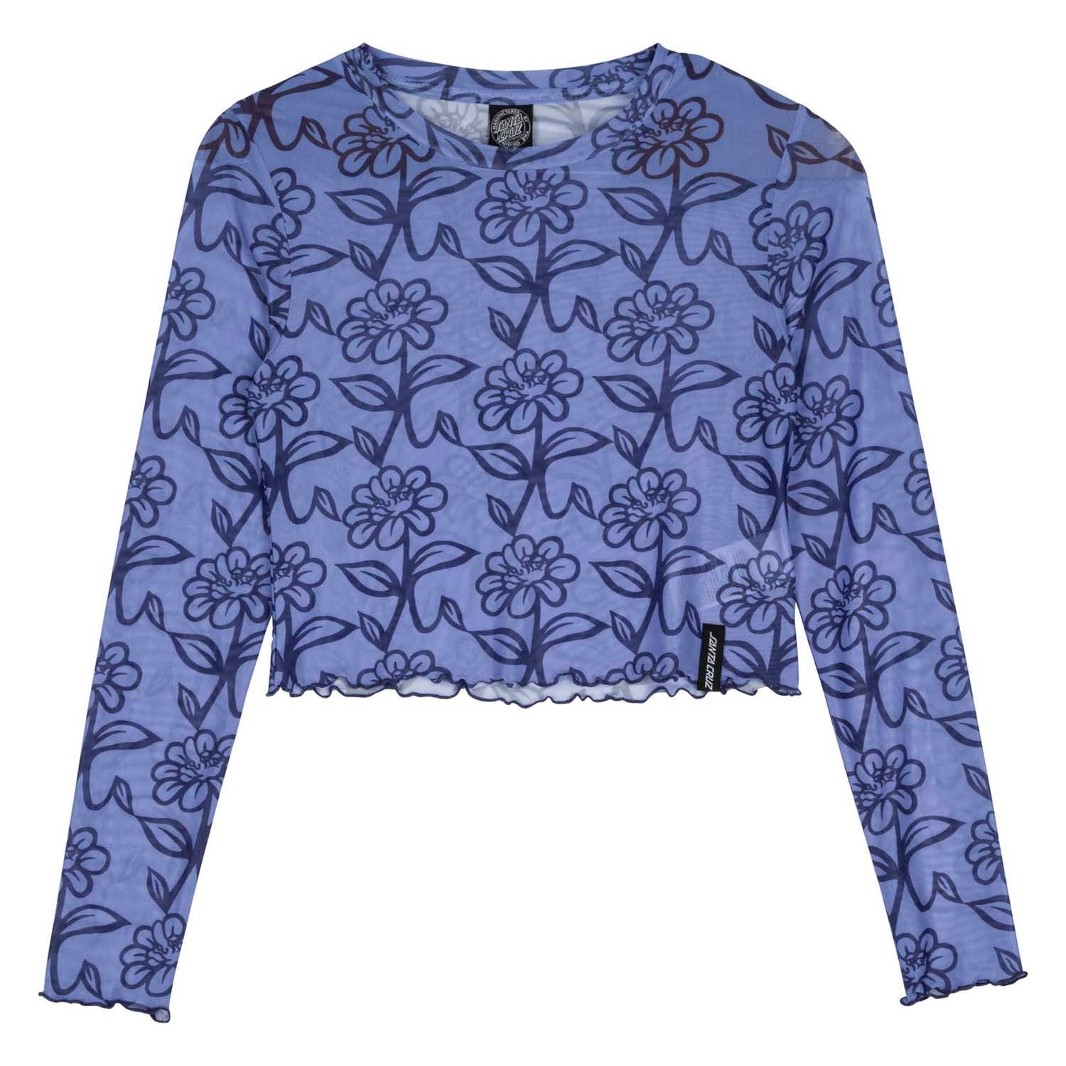 santa-cruz-skateboards-delfino-flower-crop-long-sleeve-in-mesh image 1