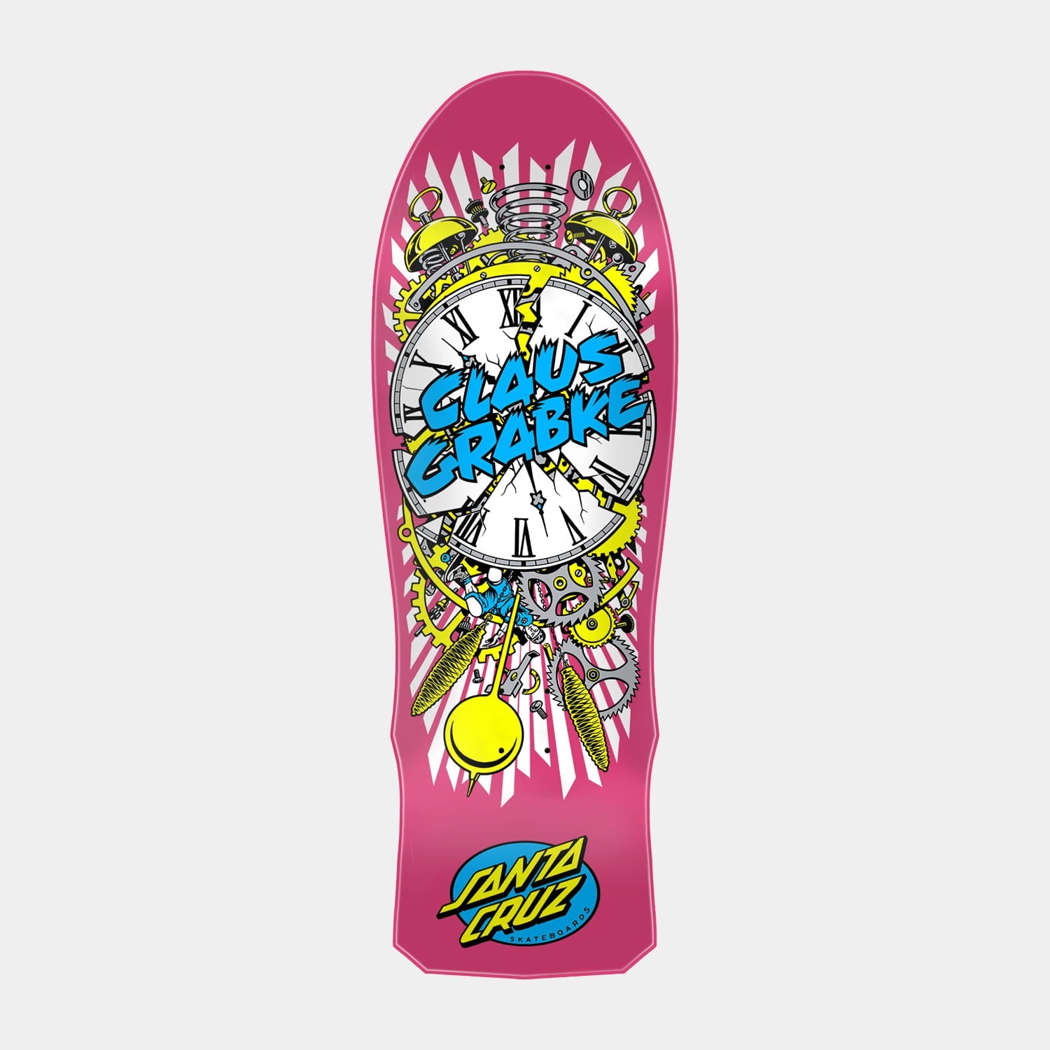 santa-cruz-skateboards-grabke-exploding-clock-reissue-deck-10-04in-x-29-83in image 1