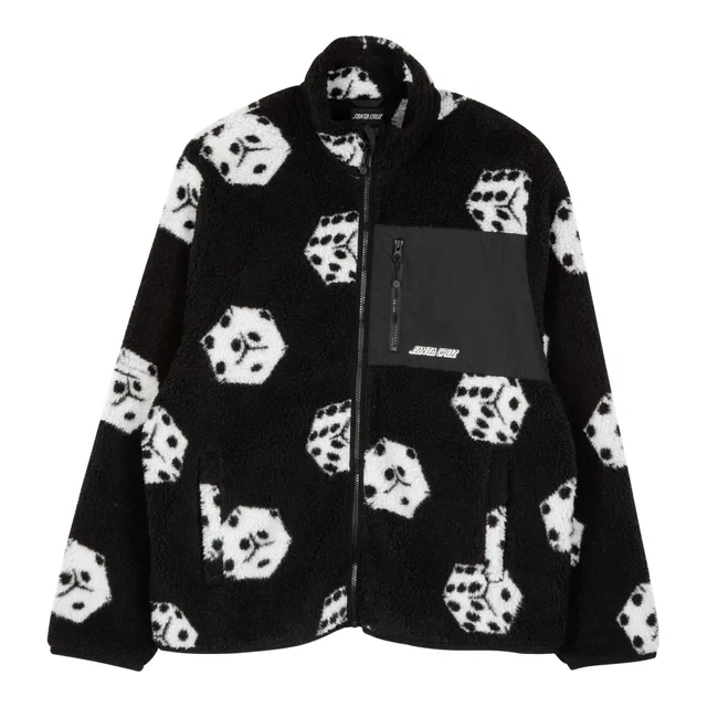 santa-cruz-skateboards-freestyle-jacket-giacca-zip-in-sherpa-con-pattern-all-ove image 1
