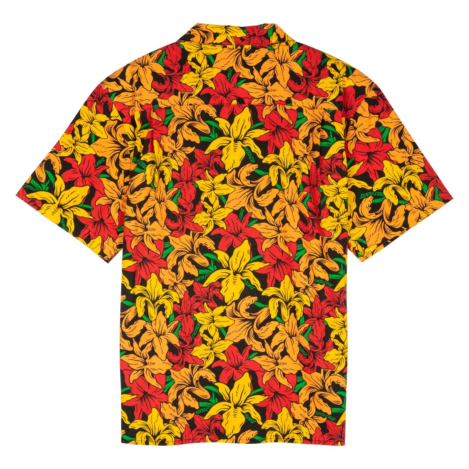 santa-cruz-skateboards-wooten-flowers-camicia-manica-corta-boxy-fit image 2
