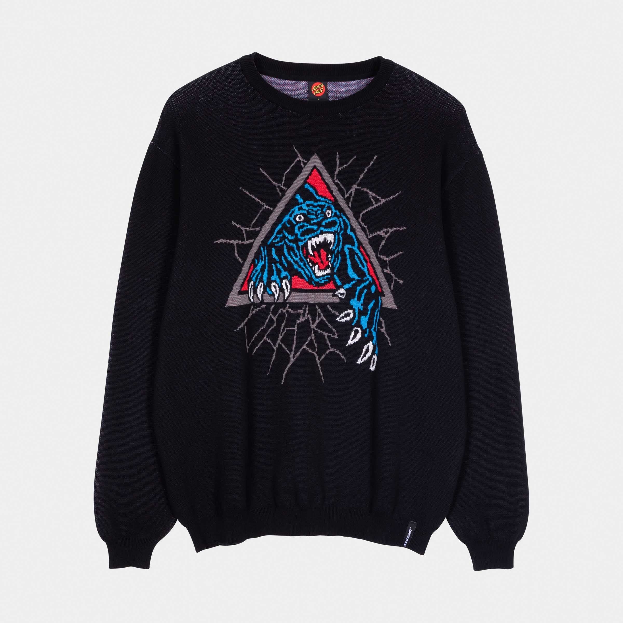 santa-cruz-skateboards-natas-panther-knit-crew-maglione image 1