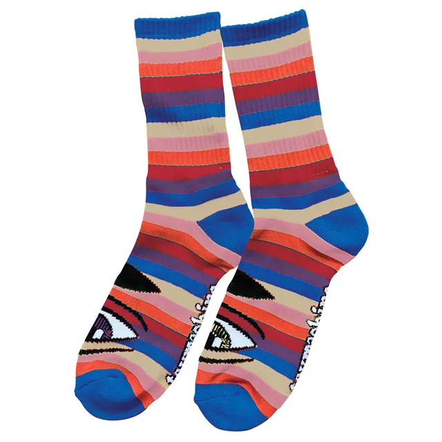 toy-machine-sect-eye-blue-rainbow-sock-calzini image 1