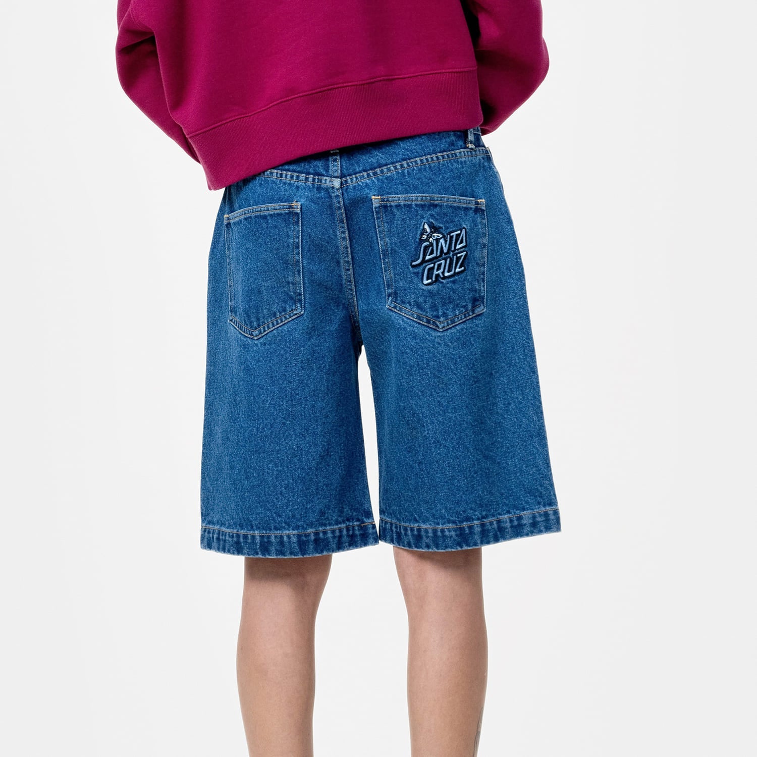 santa-cruz-skateboards-flutter-flash-shorts-denim-donna image 4