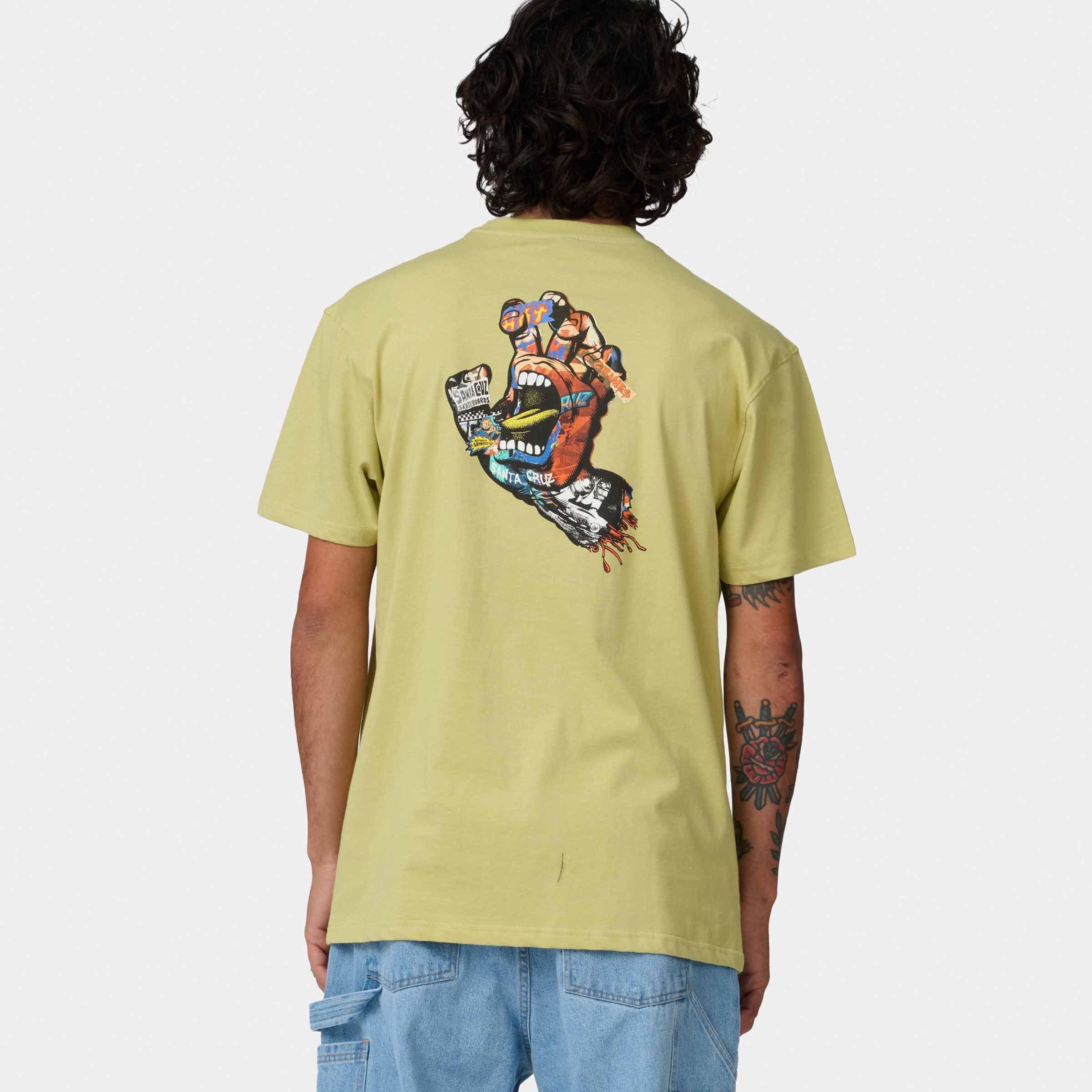 santa-cruz-skateboards-collage-hand-t-shirt-uomo-cotone-organico image 5