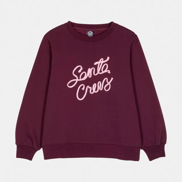 santa-cruz-skateboards-ribbon-script-crew-felpa-girocollo-loose-donna image 1