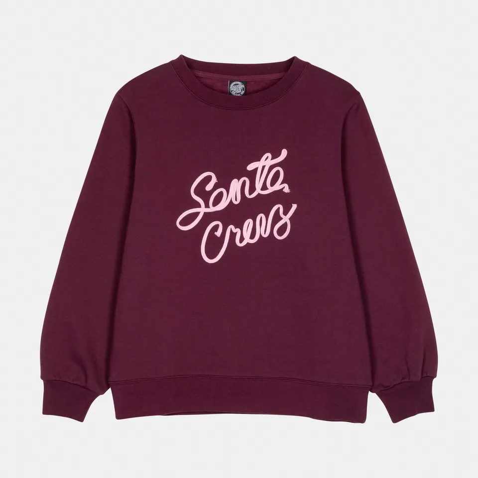 santa-cruz-skateboards-ribbon-script-crew-felpa-girocollo-loose-donna image 1