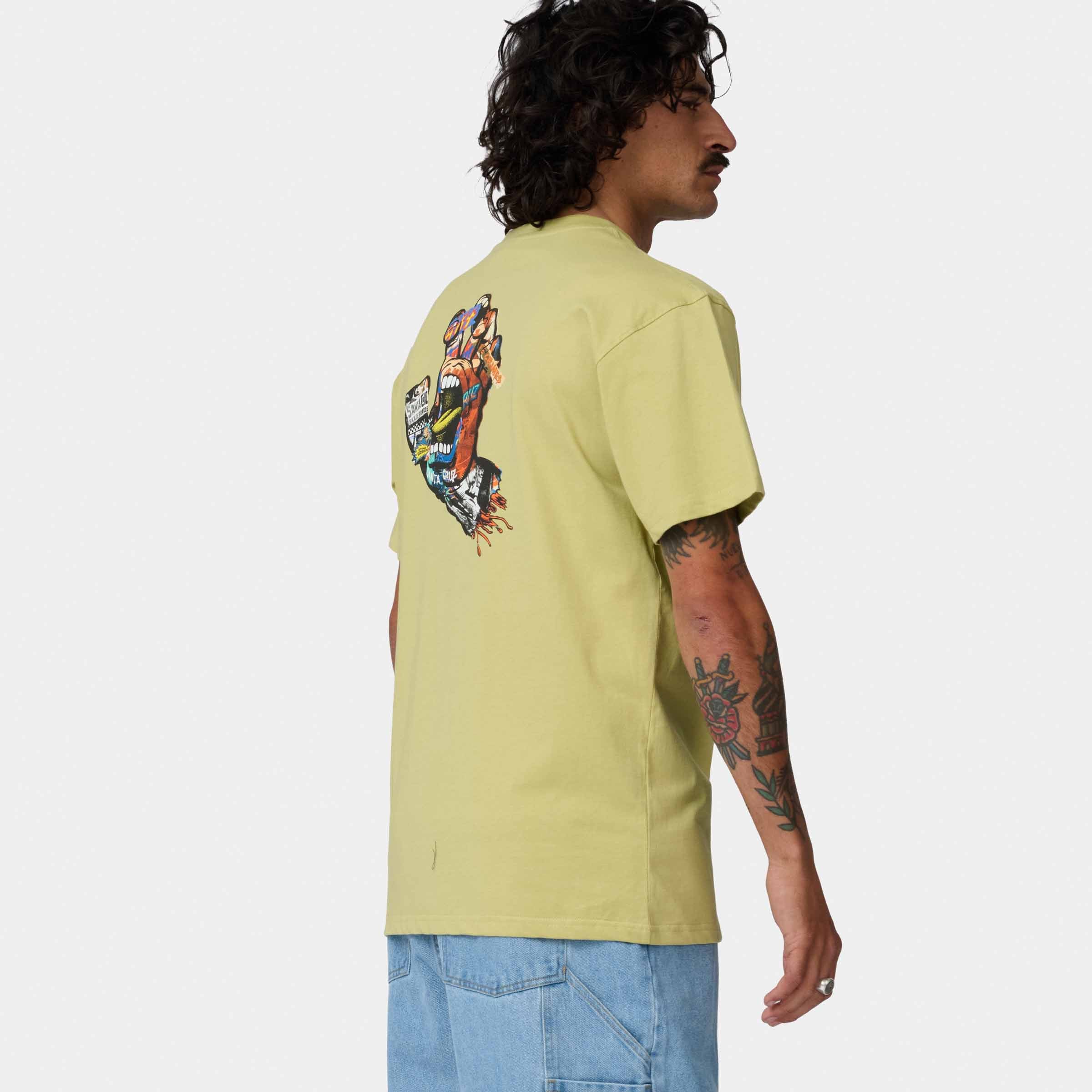 santa-cruz-skateboards-collage-hand-t-shirt-uomo-cotone-organico image 6