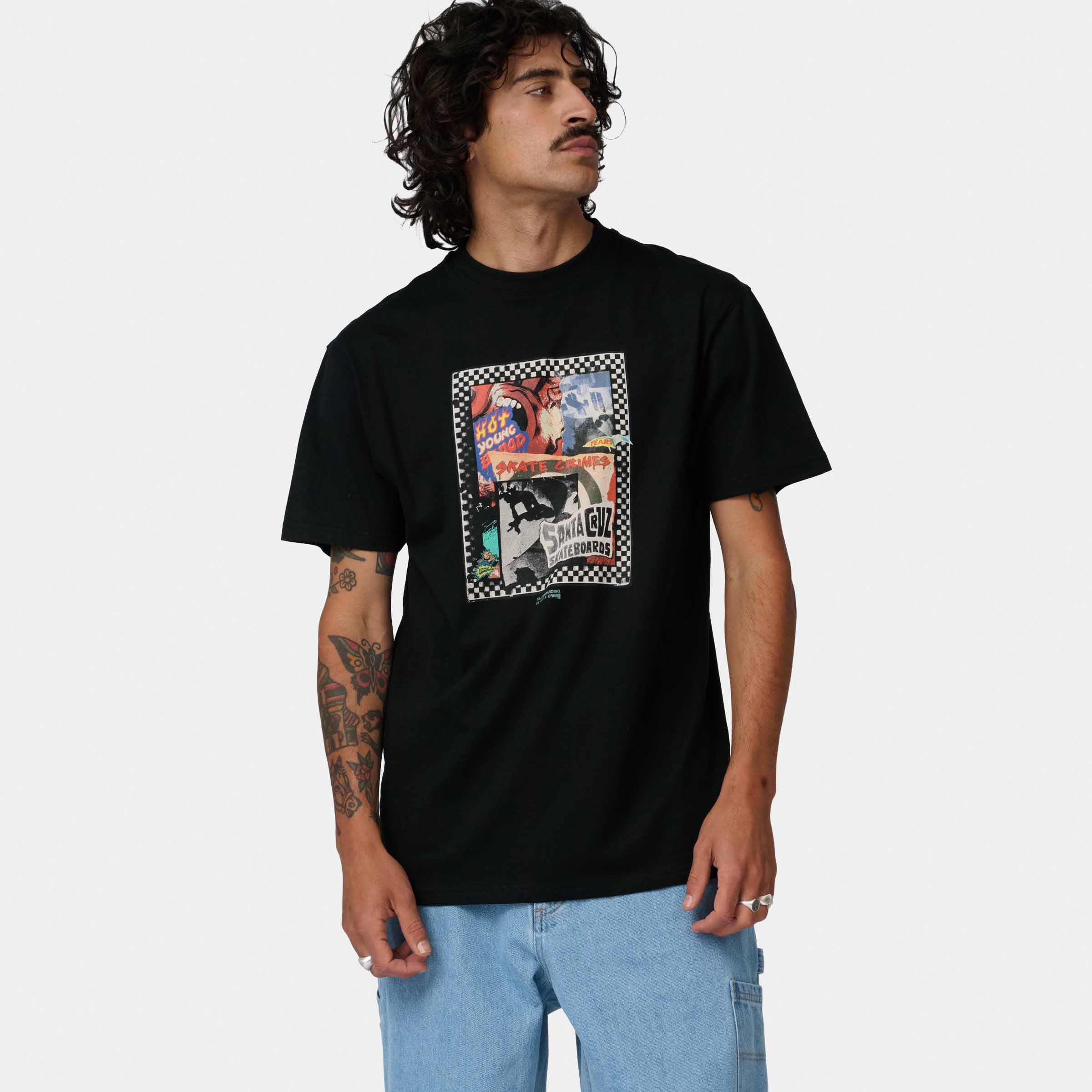 santa-cruz-skateboards-ad-collage-front-t-shirt-uomo image 2