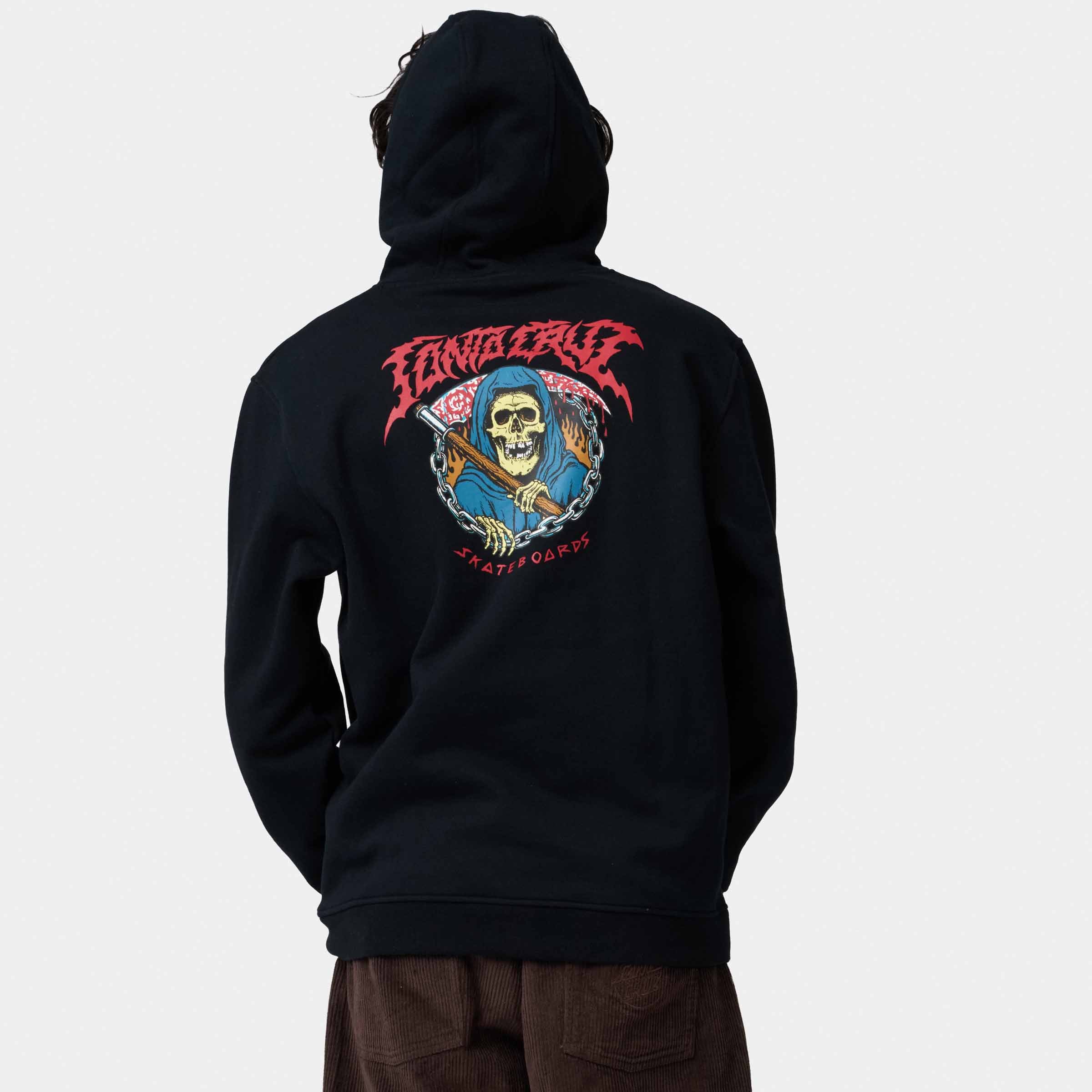 santa-cruz-skateboards-out-of-time-felpa-con-cappuccio image 4