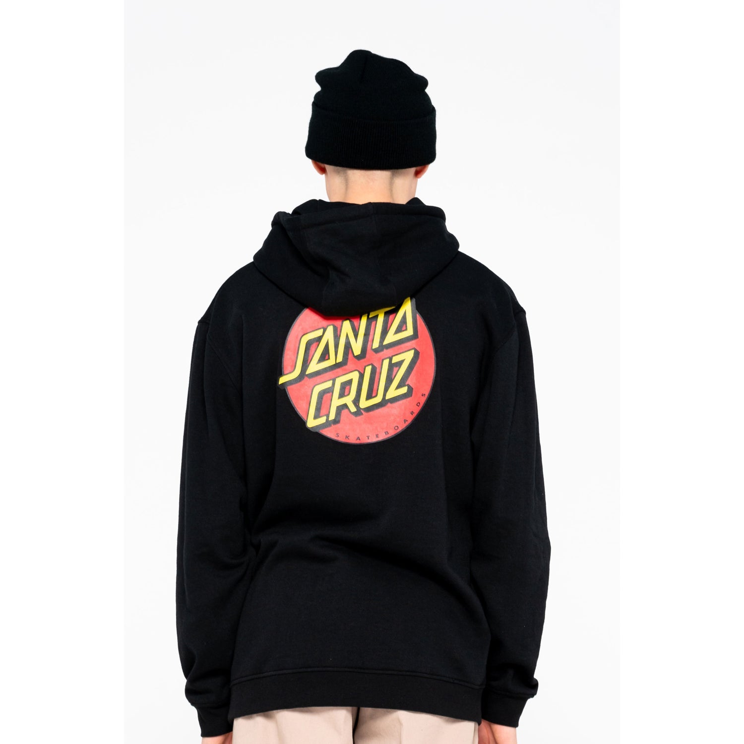 santa-cruz-skateboards-classic-dot-chest-felpa-con-cappuccio-uomo image 2