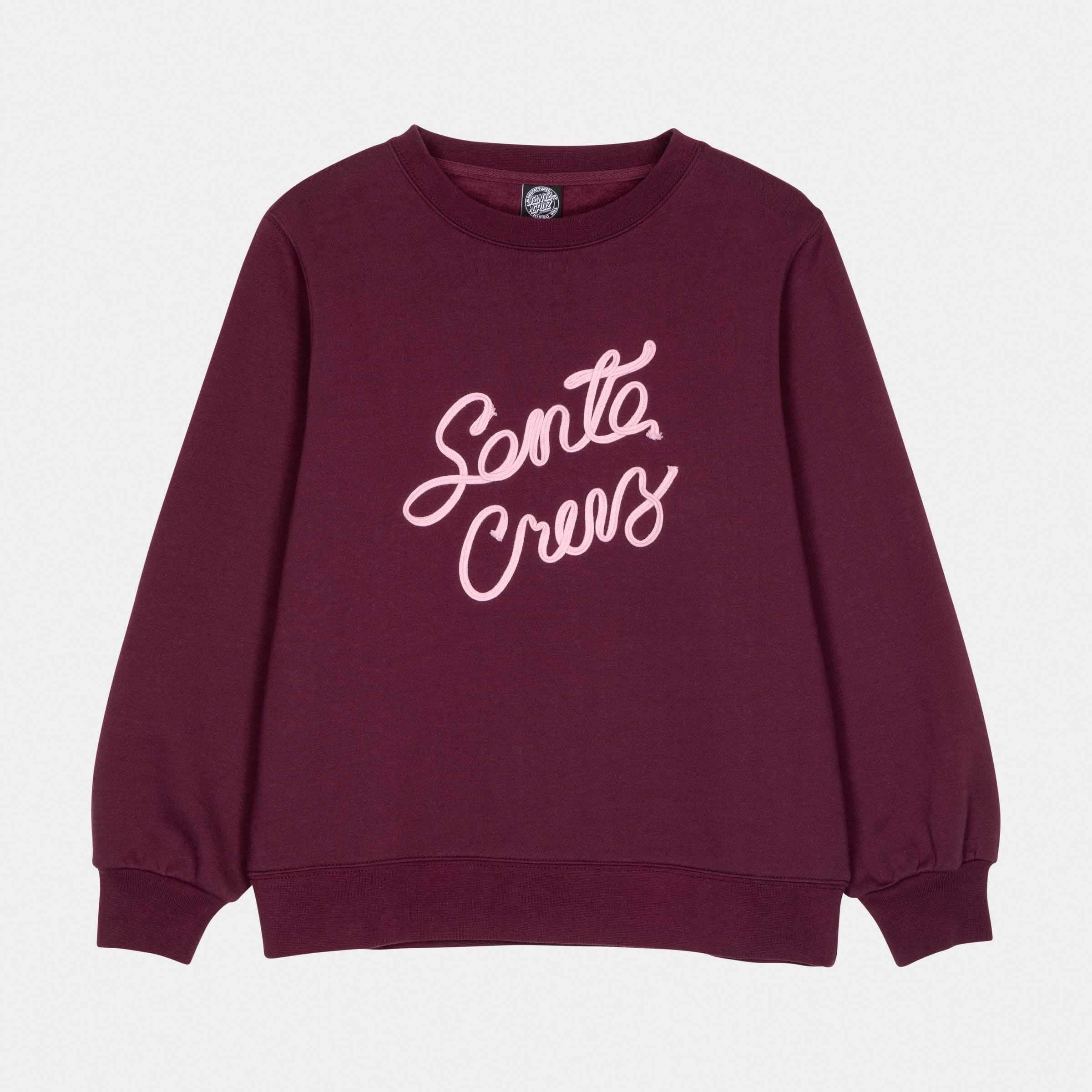 santa-cruz-skateboards-ribbon-script-crew-felpa-girocollo-loose-donna image 1