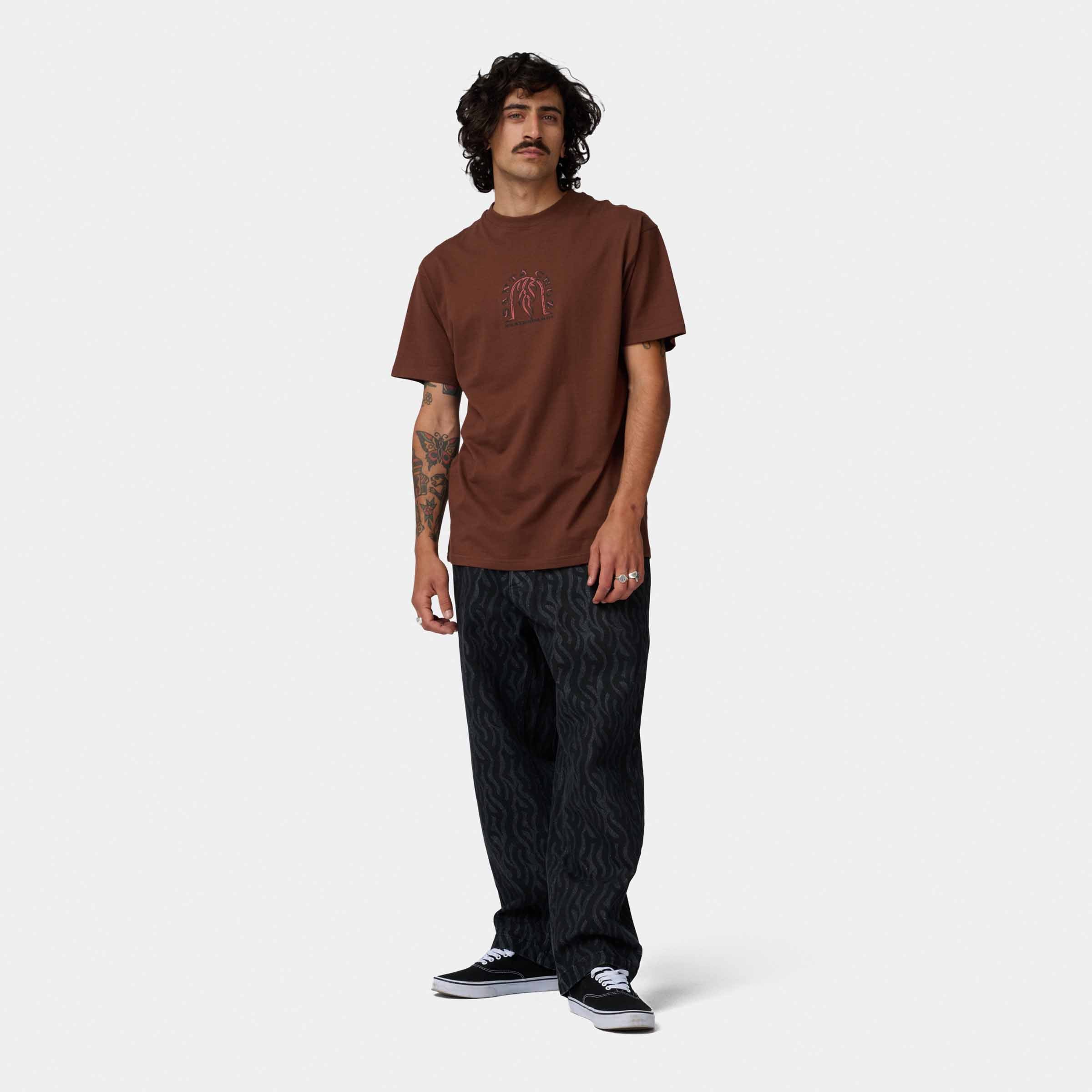 santa-cruz-skateboards-dressen-tribal-arch-front-t-shirt-maglia-cotone-organico image 5