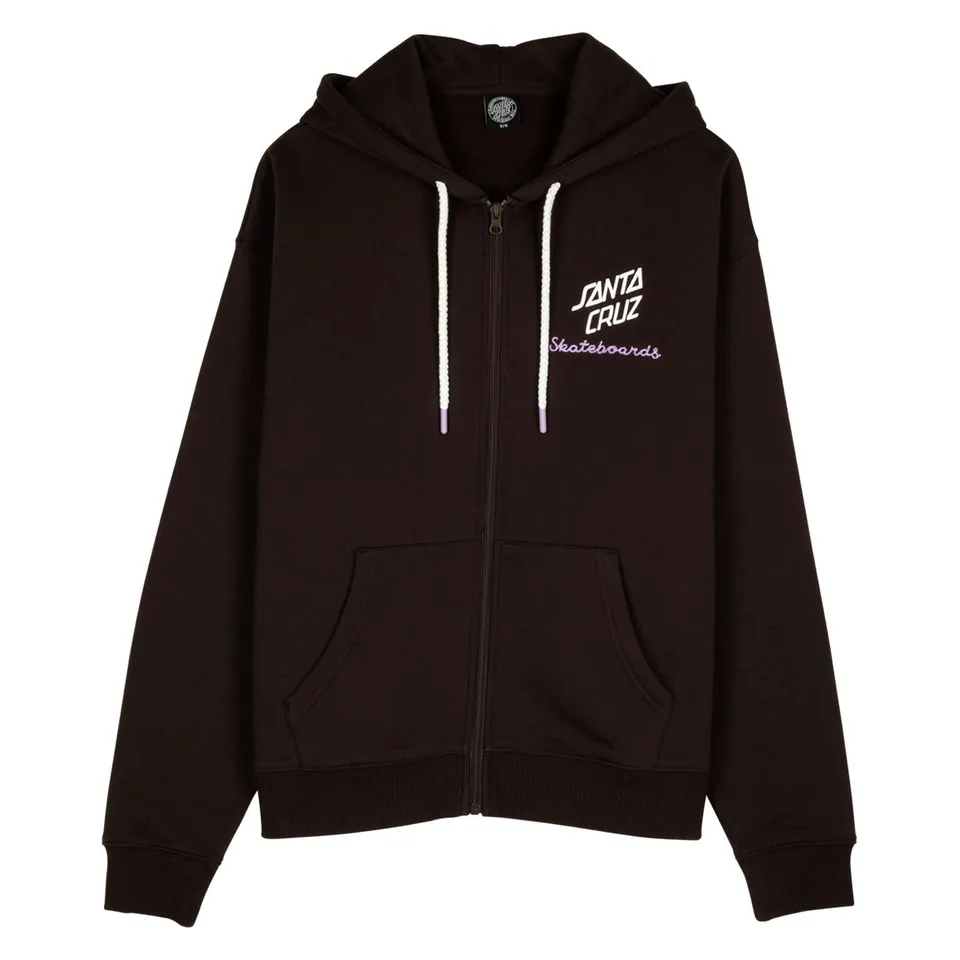 santa-cruz-skateboards-singular-script-zip-hoodie-felpa-donna image 1