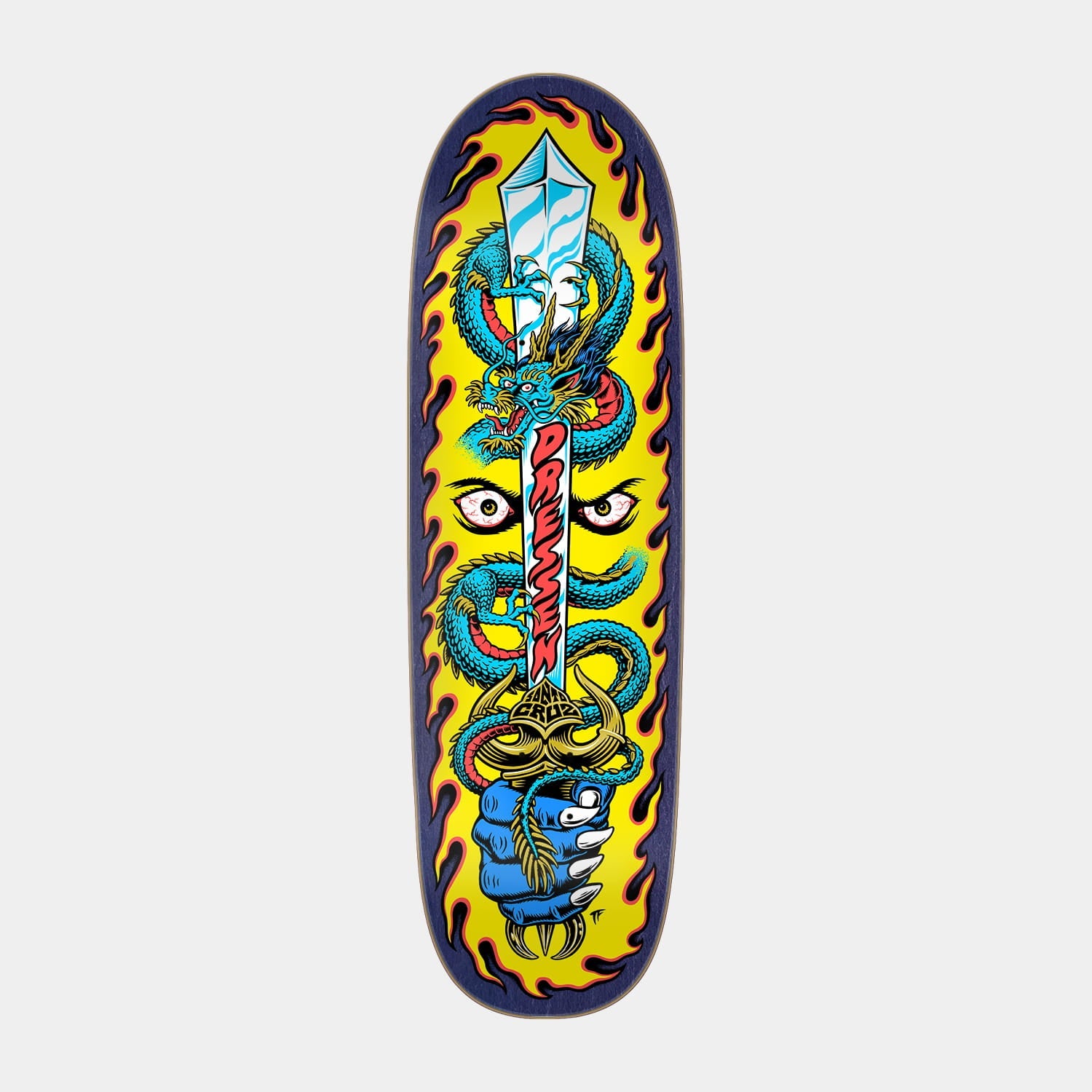 santa-cruz-skateboards-dressen-sword-pro-tavola-skate-shaped-9-25-x-31-95in image 1