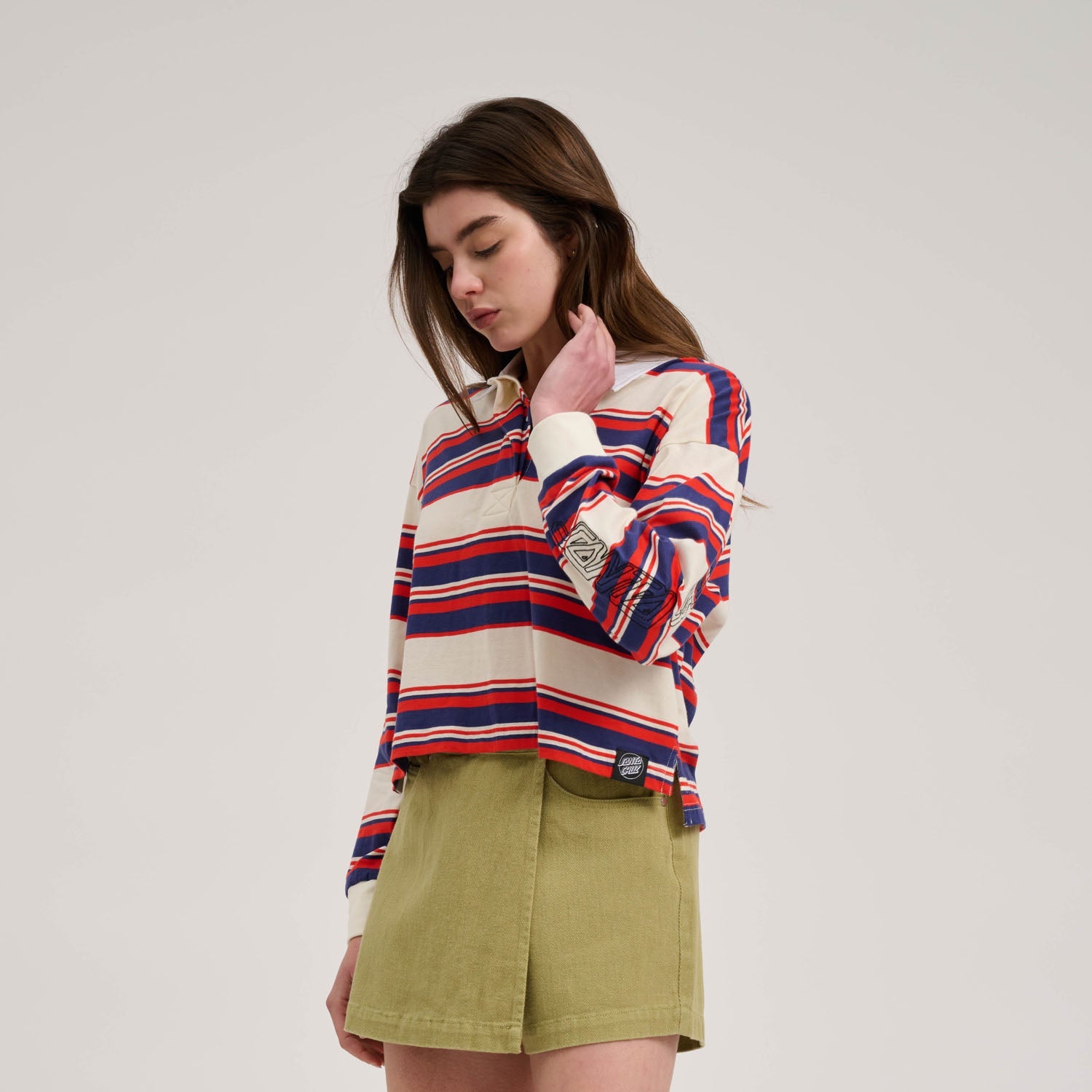 santa-cruz-skateboards-monterey-crop-polo-top-donna image 5