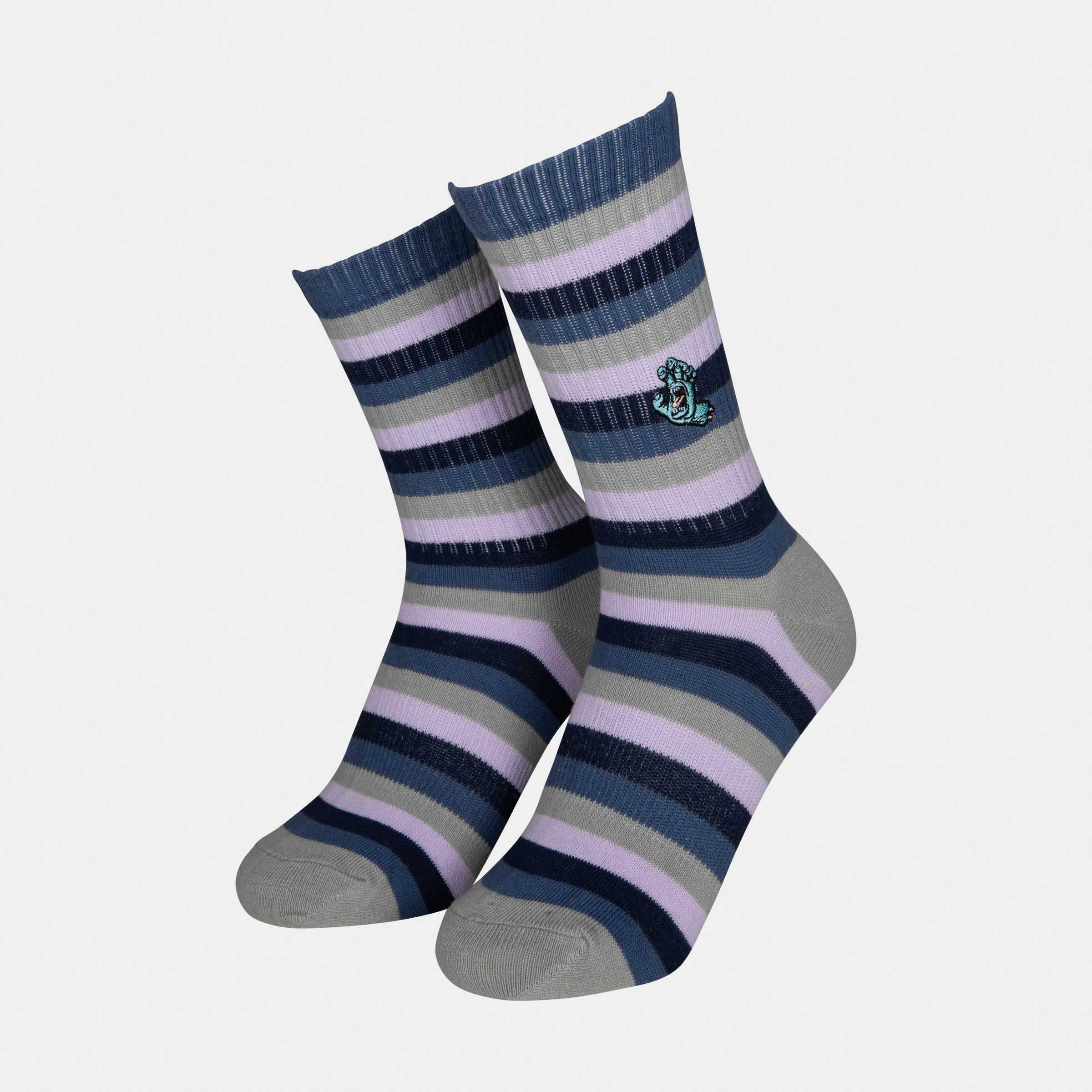 santa-cruz-skateboards-mini-hand-socks-2-pack-calzini-crew-jacquard image 2