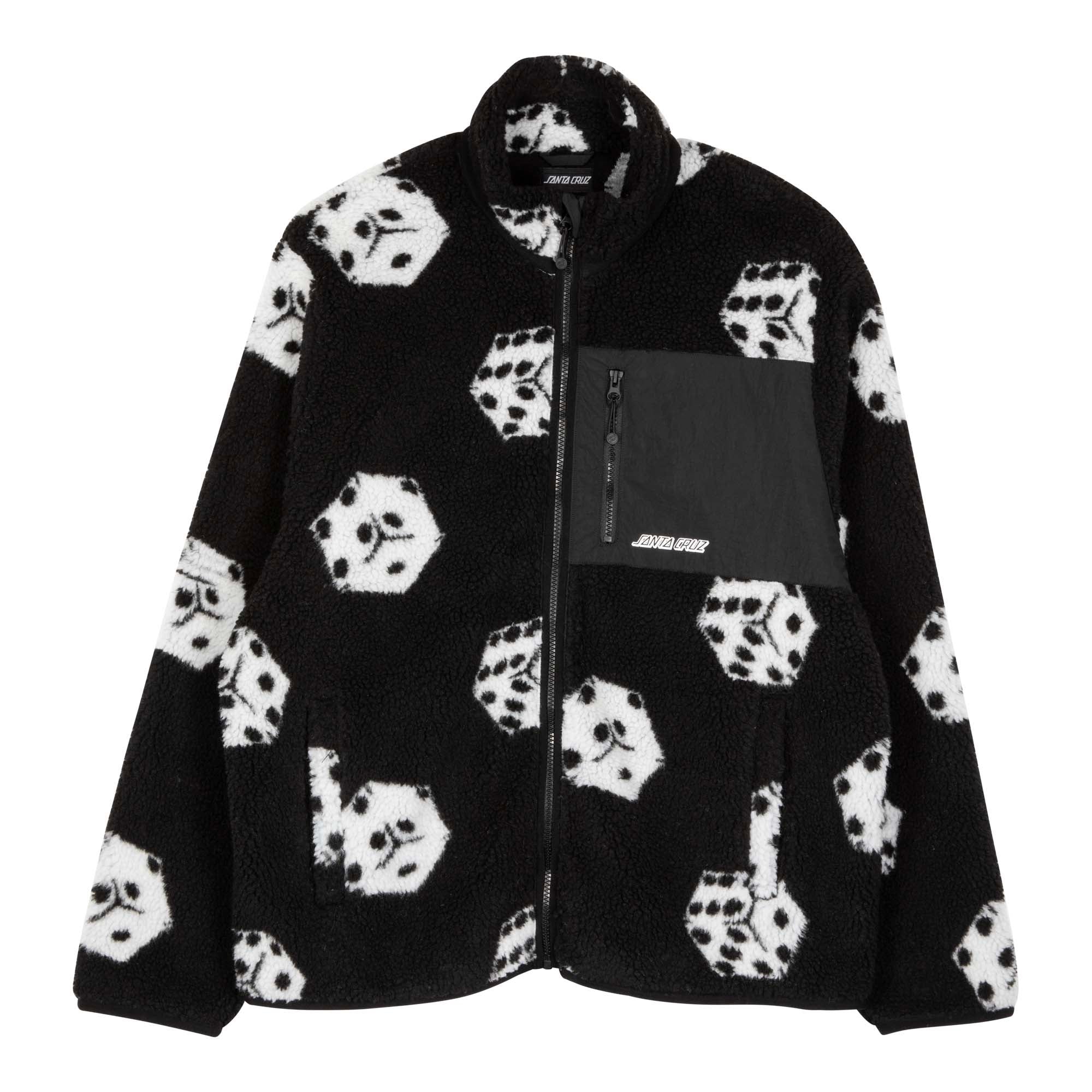santa-cruz-skateboards-freestyle-jacket-giacca-zip-in-sherpa-con-pattern-all-ove image 1