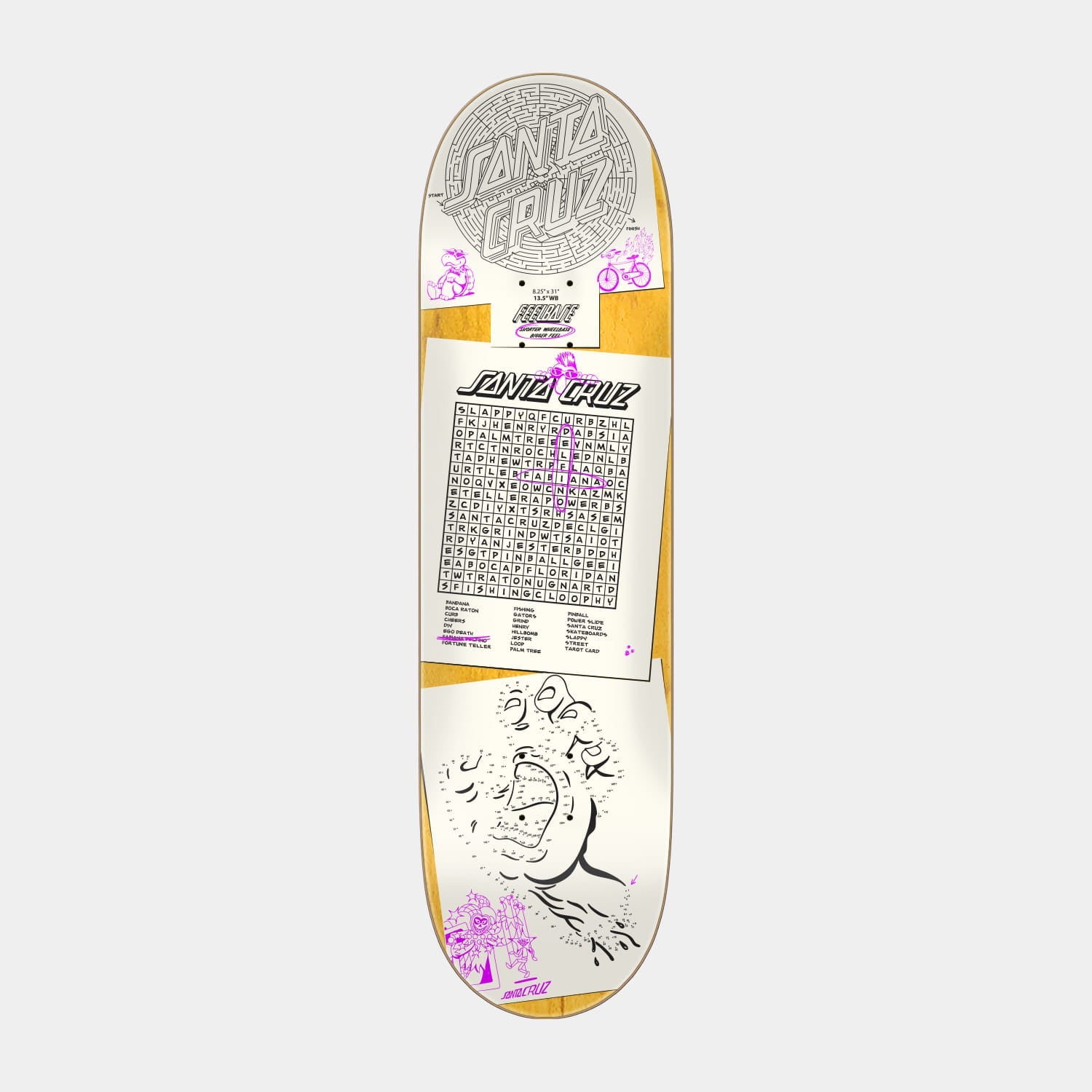 santa-cruz-skateboards-delfino-scribble-feelbase-pro-tavola-skate-8-25-x-31-00in image 2
