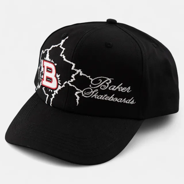 baker-skateboards-electrified-b-snapback-black-cappello-snapback-nero image 1