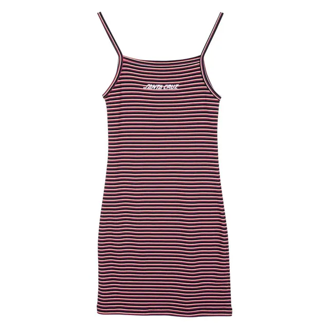 santa-cruz-skateboards-strip-logo-emb-vestito-donna image 1