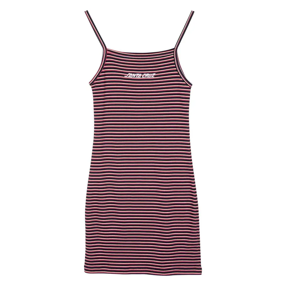 santa-cruz-skateboards-strip-logo-emb-vestito-donna image 1