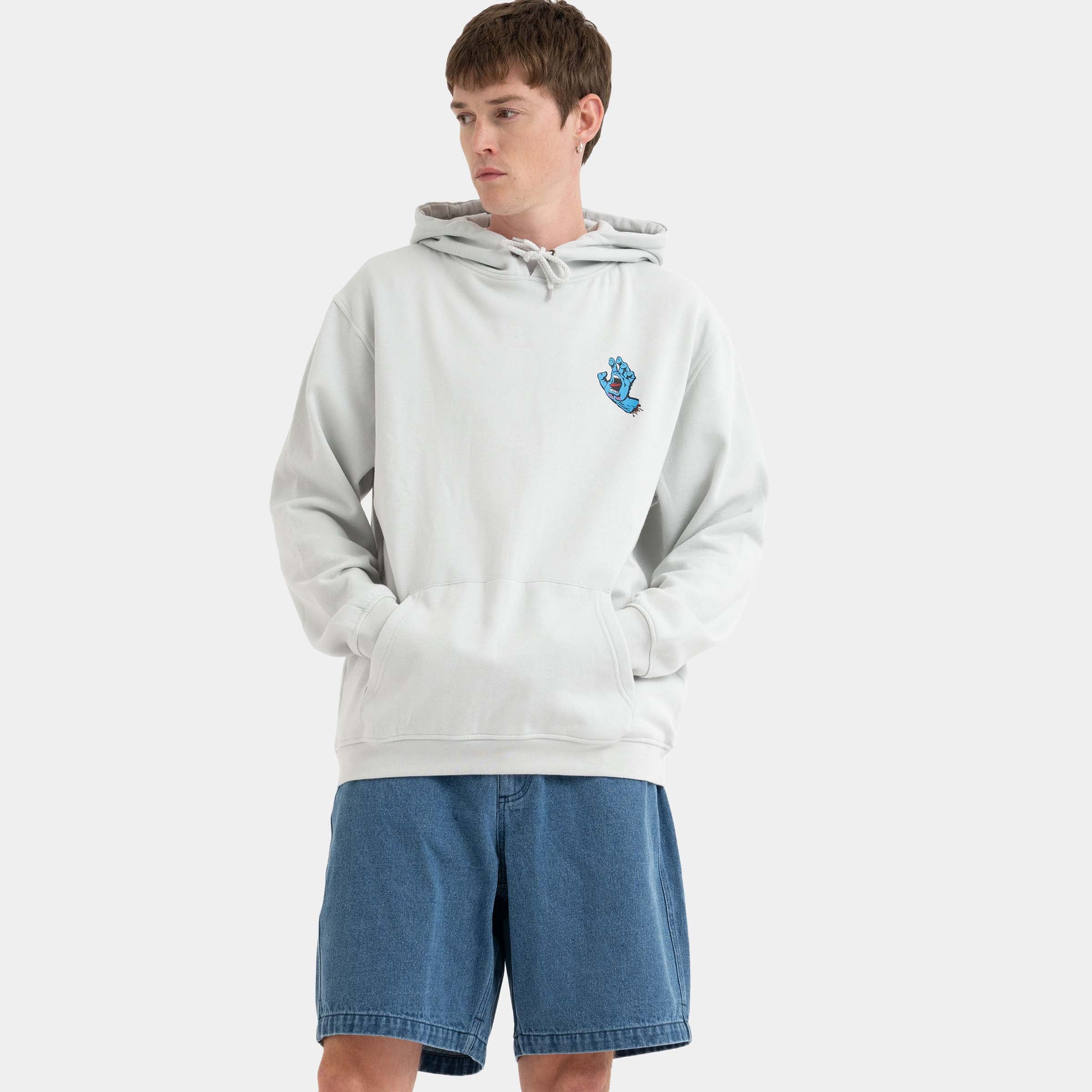 santa-cruz-skateboards-screaming-hand-chest-hoodie-felpa-cappuccio-uomo image 3