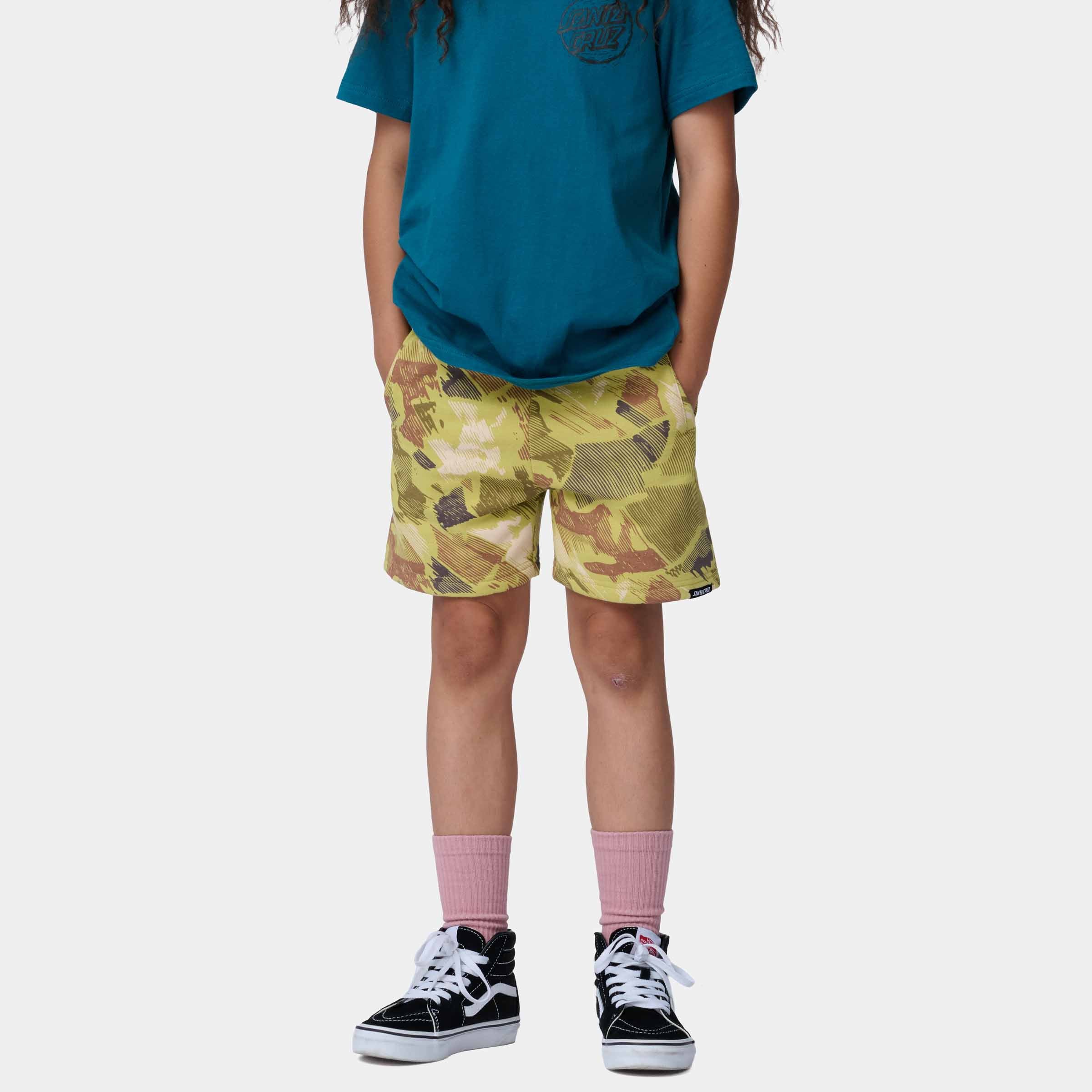 santa-cruz-skateboards-youth-strip-oval-shorts-pantaloncini-felpa-ragazzo image 3