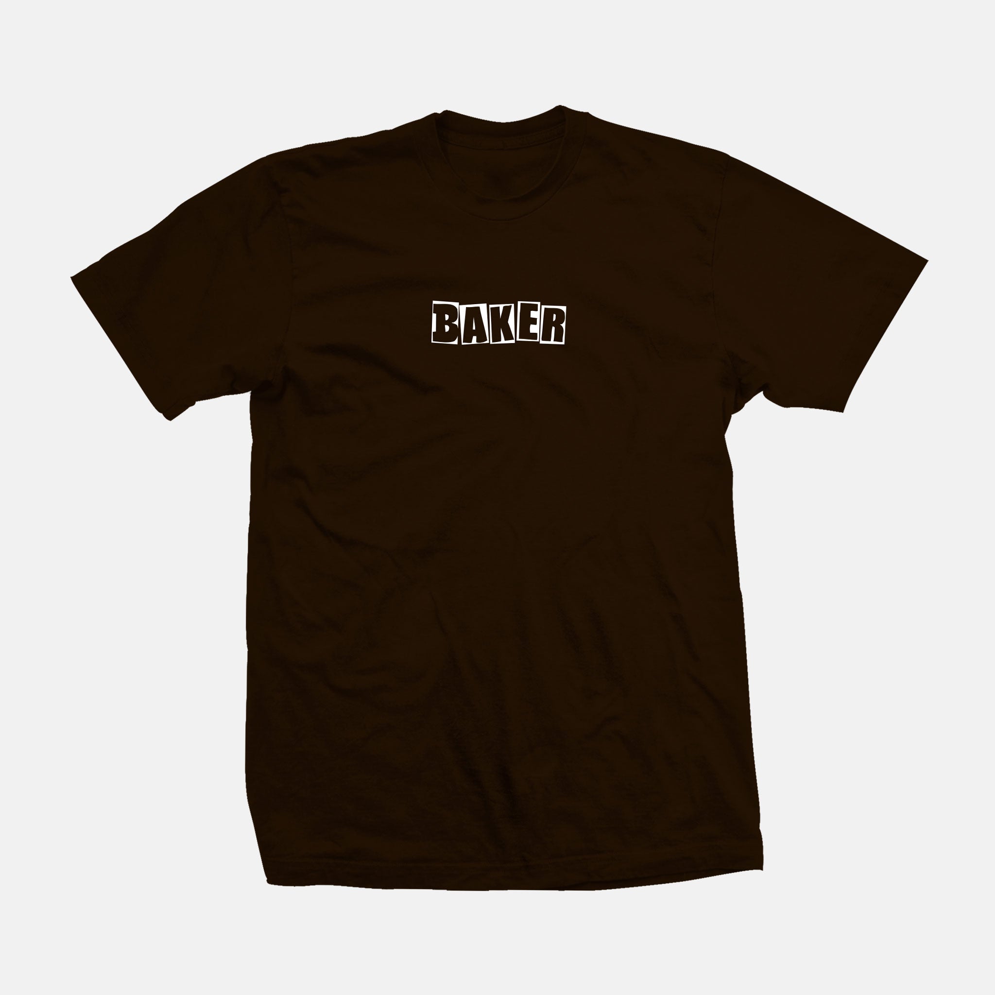 baker-skateboards-brand-logo-brown-t-shirt-in-cotone-pettinato image 1