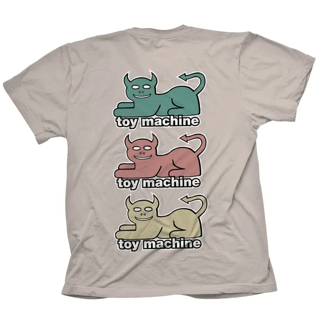 toy-machine-triple-cat-tee-t-shirt-skate image 1
