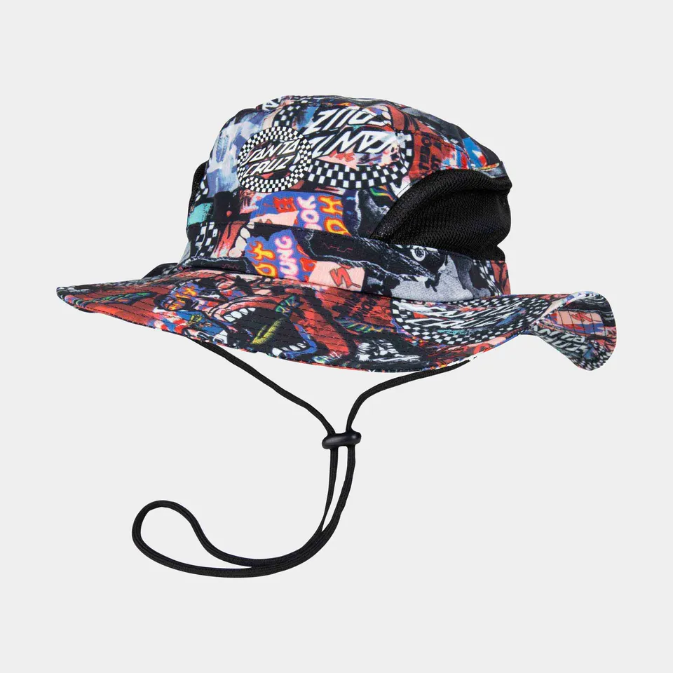 santa-cruz-skateboards-collage-boonie-hat-con-stampa-all-over image 1