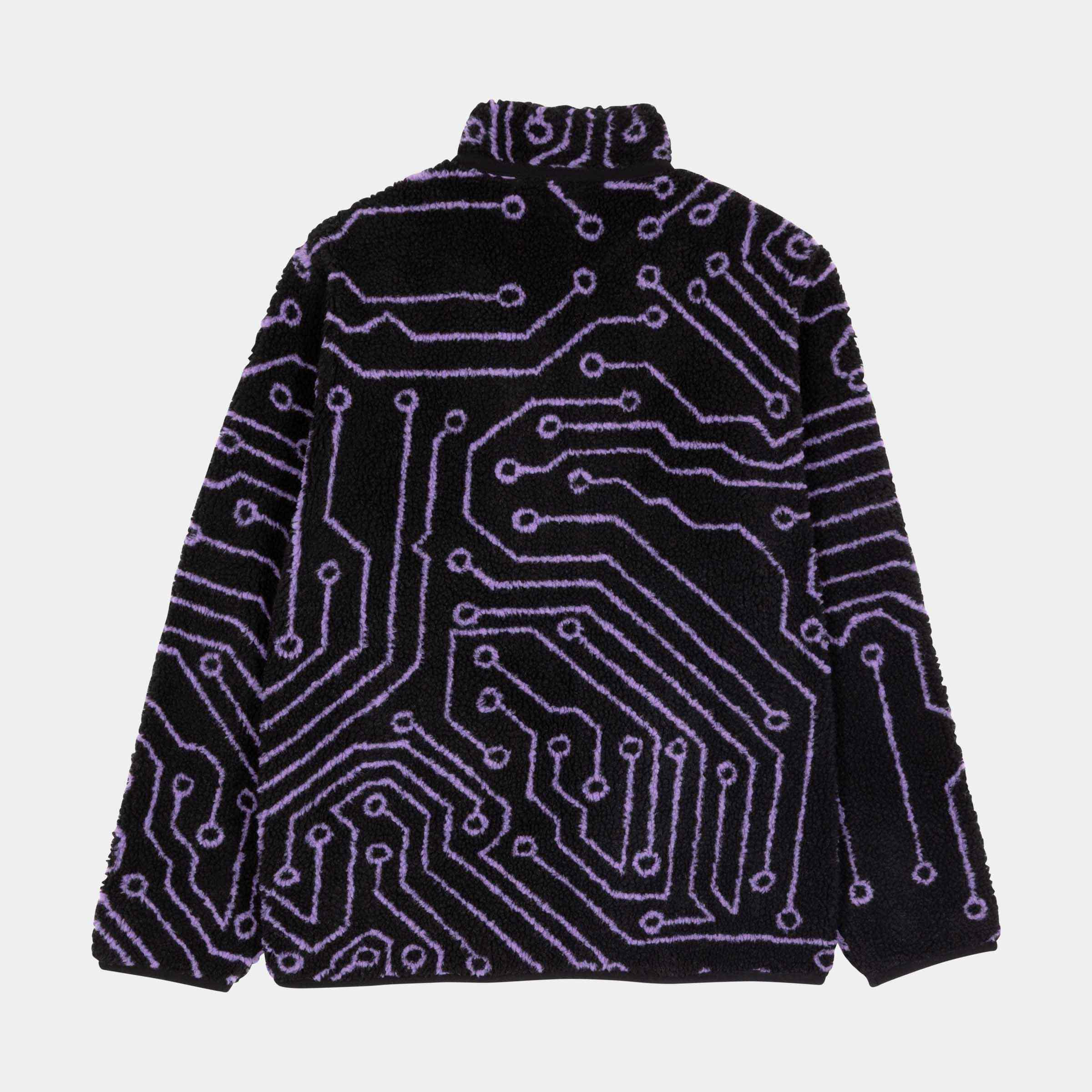 santa-cruz-skateboards-freestyle-jacket-dark-moss-sherpa-con-zip image 2