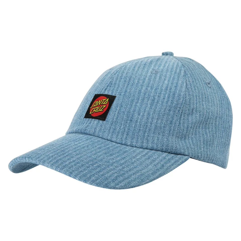 santa-cruz-skateboards-vert-cap-cappello-dad-hat-6-pannelli-denim image 1