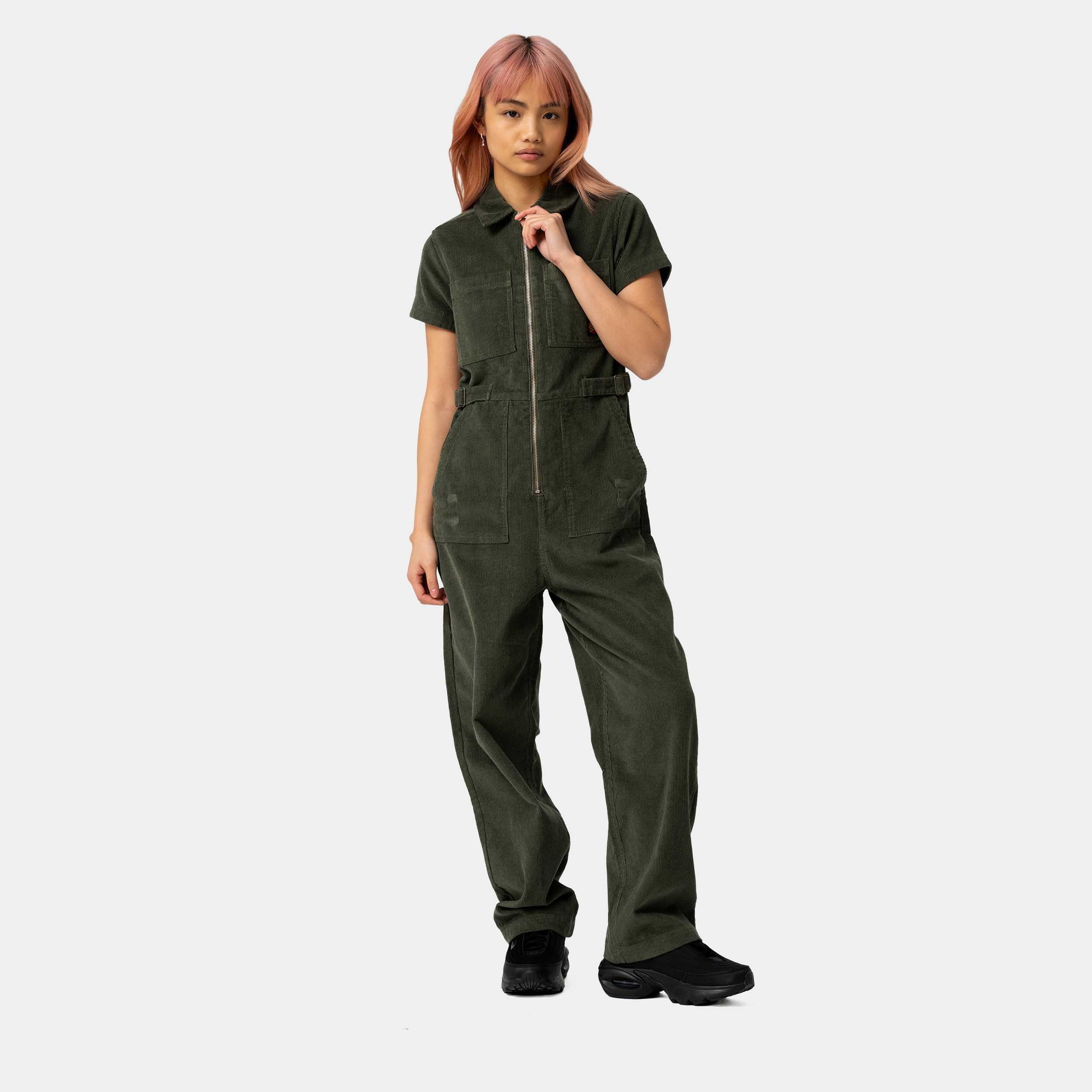 santa-cruz-skateboards-line-up-utility-tuta-jumpsuit-donna-in-velluto image 6