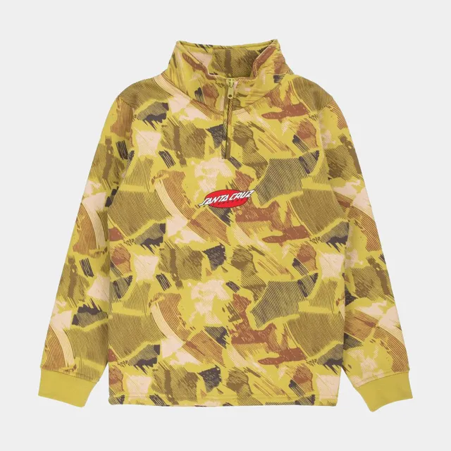 santa-cruz-skateboards-youth-strip-oval-felpa-1-4-zip-bambino image 1