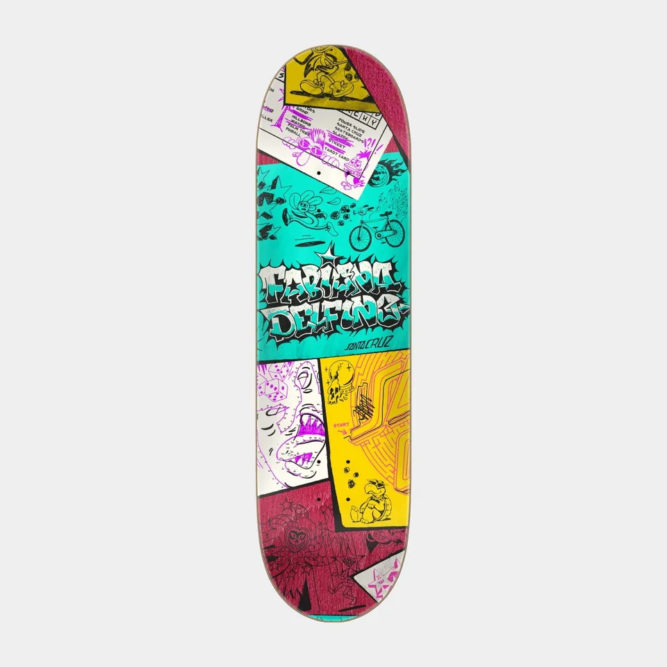 santa-cruz-skateboards-delfino-scribble-feelbase-pro-tavola-skate-8-25-x-31-00in image 1