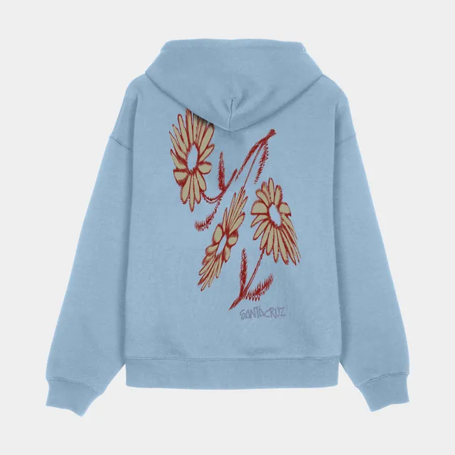 santa-cruz-skateboards-dizzy-daisy-felpa-zip-hoodie-donna-boxy-fit image 1