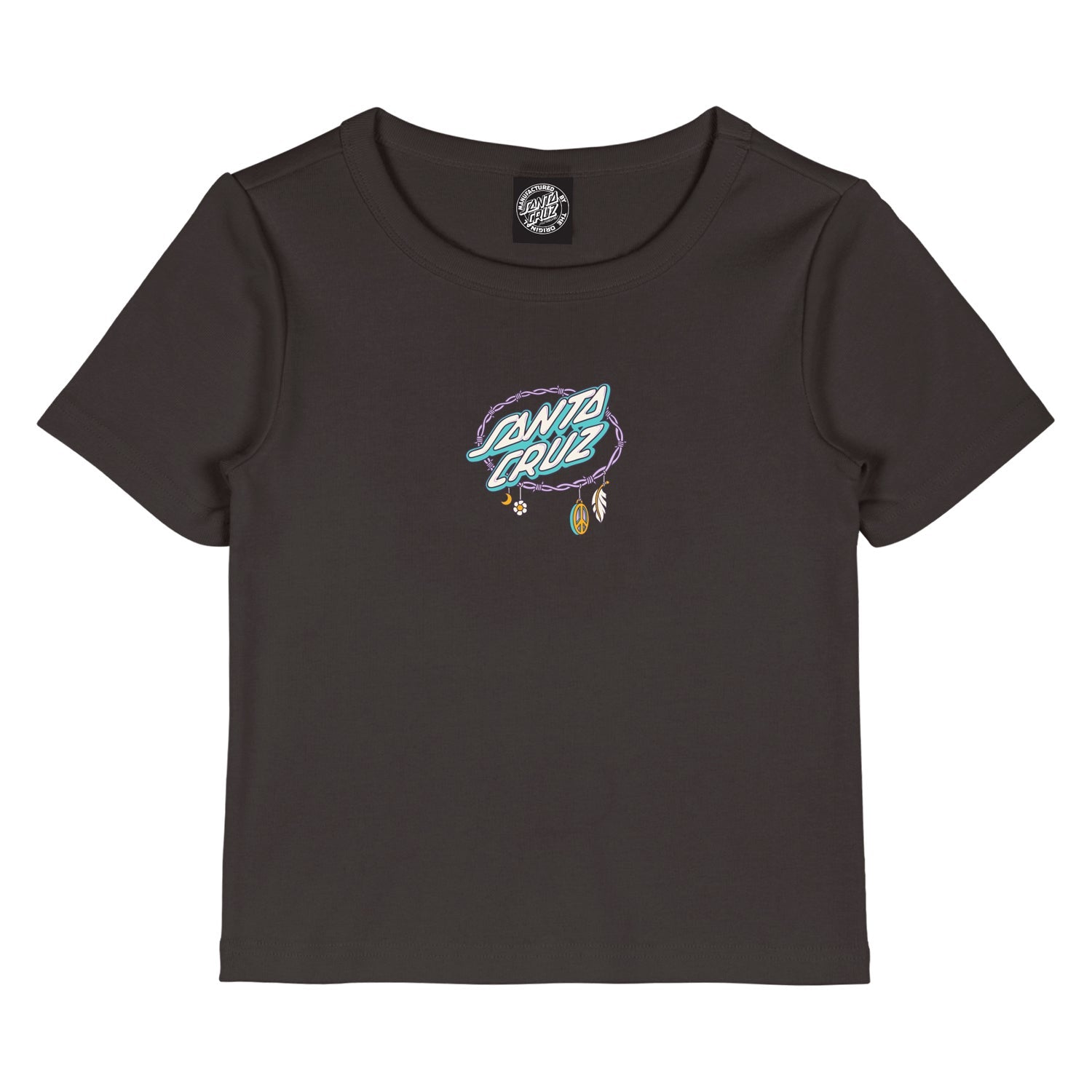 santa-cruz-skateboards-barbed-oval-dot-t-shirt-donna-cropped image 1
