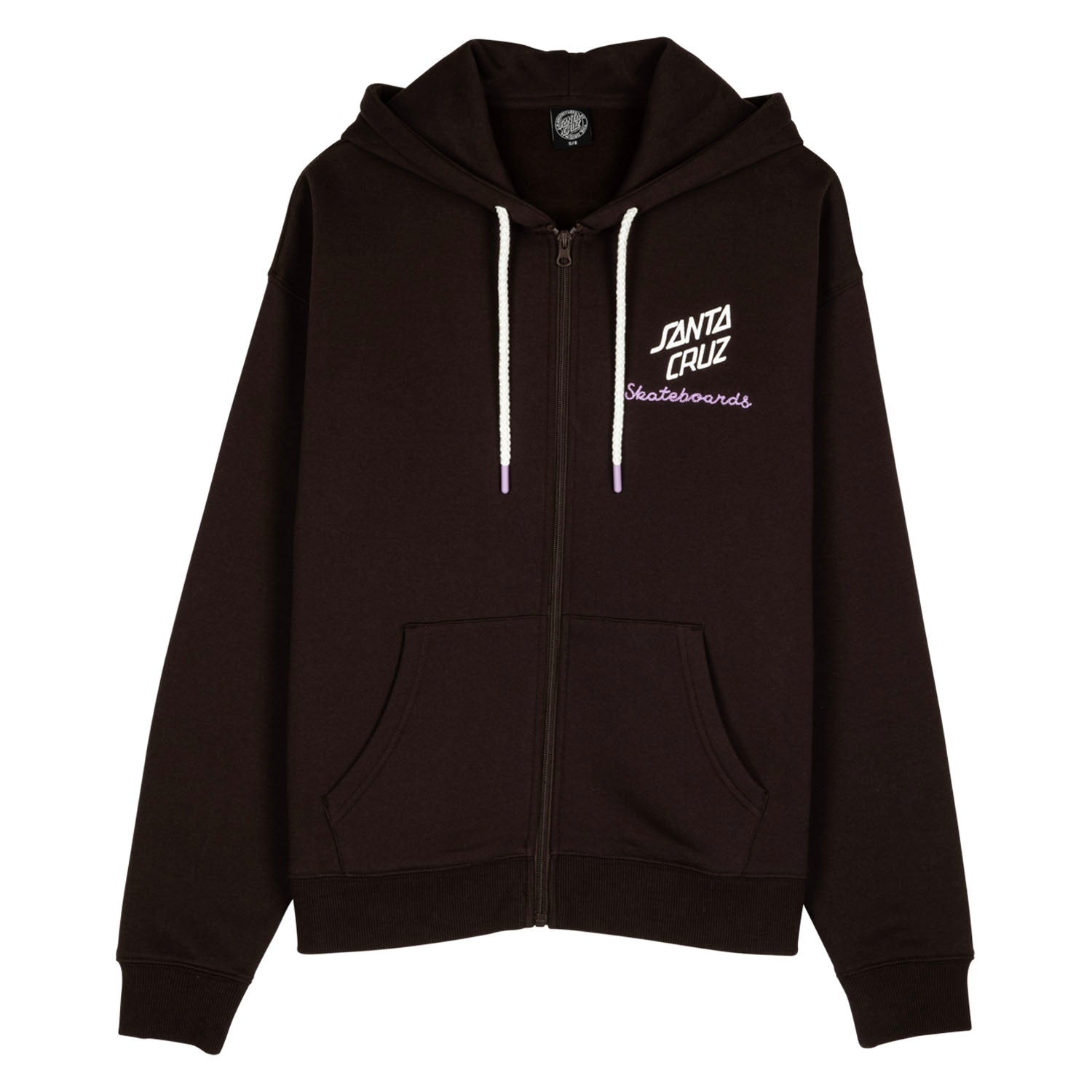 santa-cruz-skateboards-singular-script-zip-hoodie-felpa-donna image 1