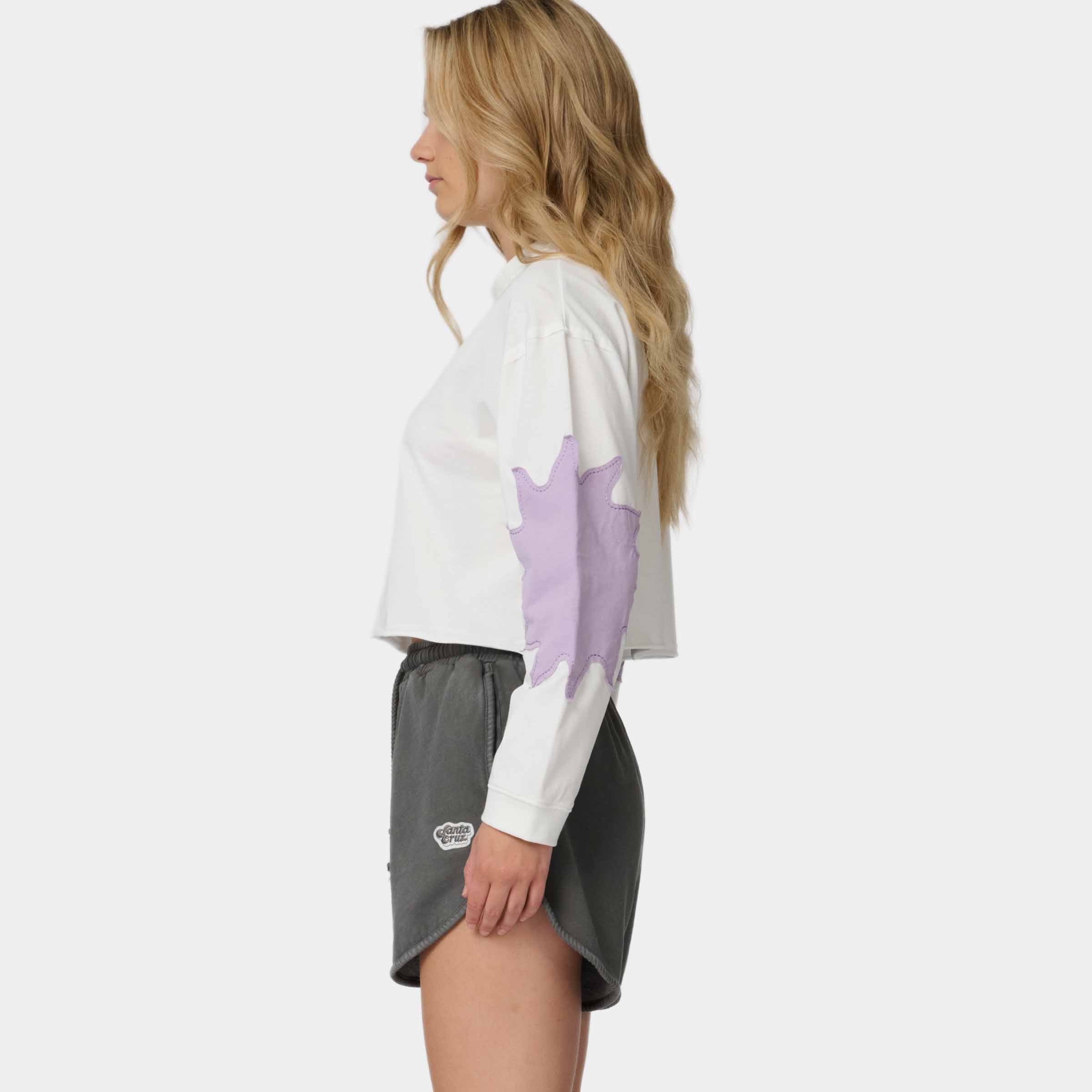 santa-cruz-skateboards-sun-daze-patch-top-donna-manica-lunga-boxy-cropped image 5